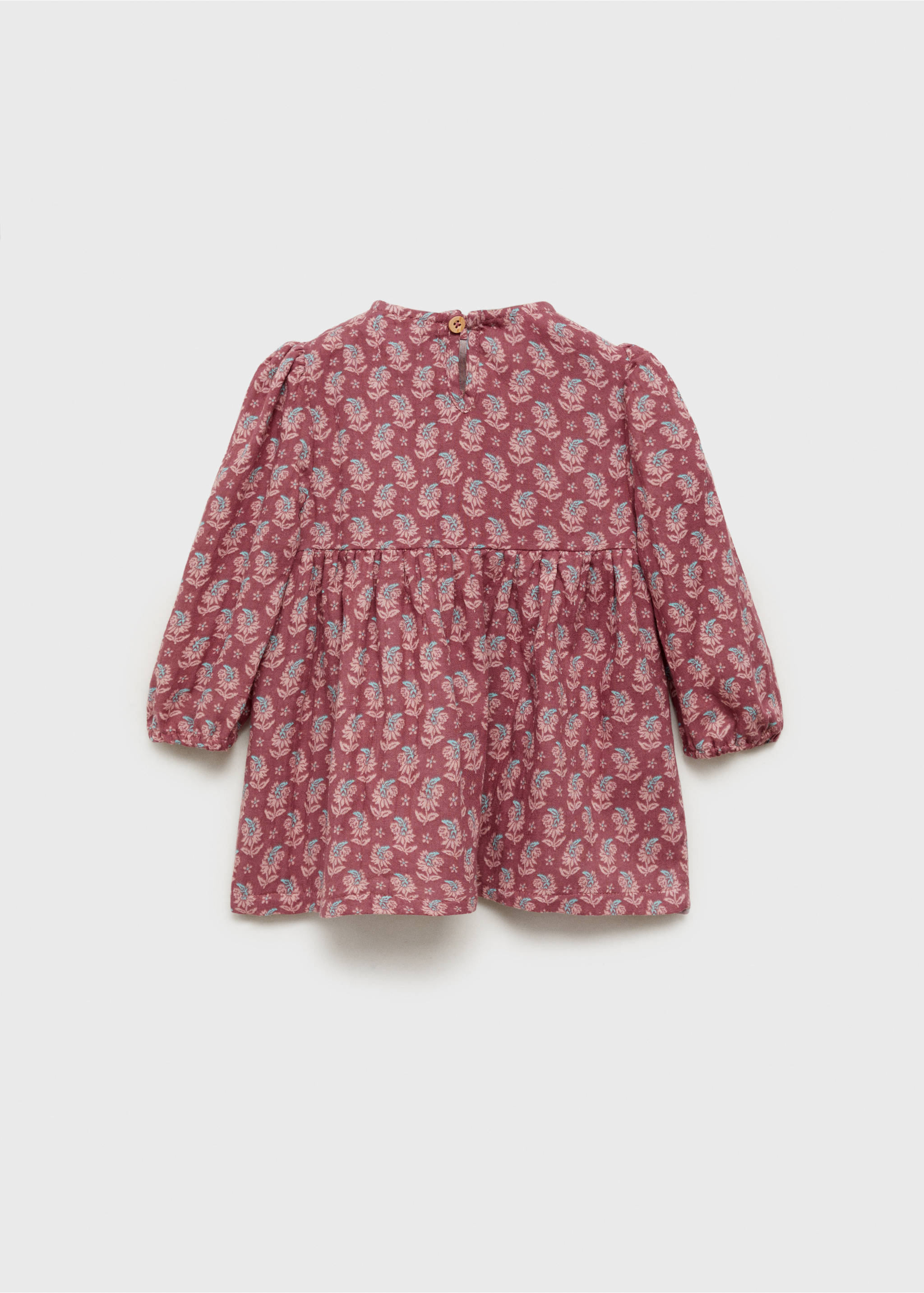 Printed dress - Reverse of the article, Cherry. Ref: 87090633-00.