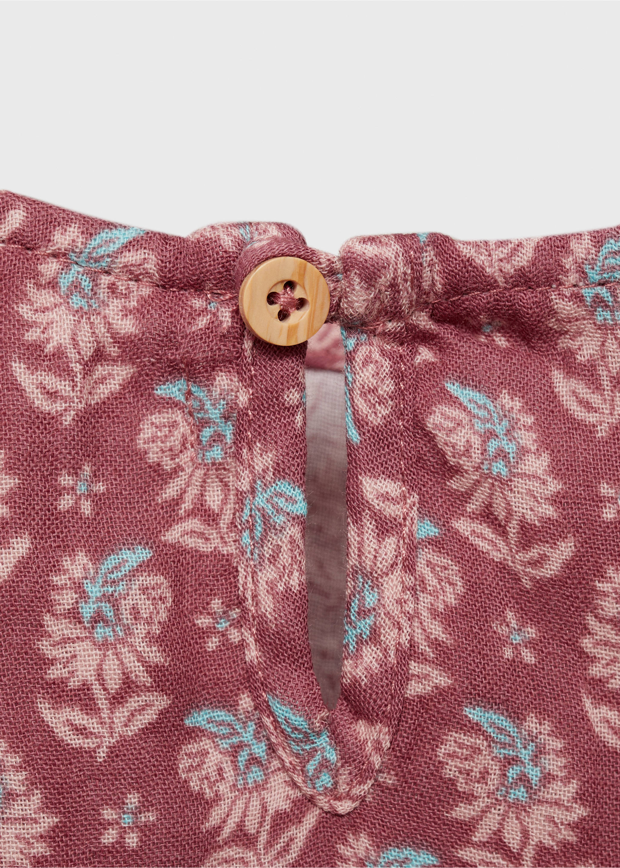 Printed dress - Details of the article 0, Cherry. Ref: 87090633-00.