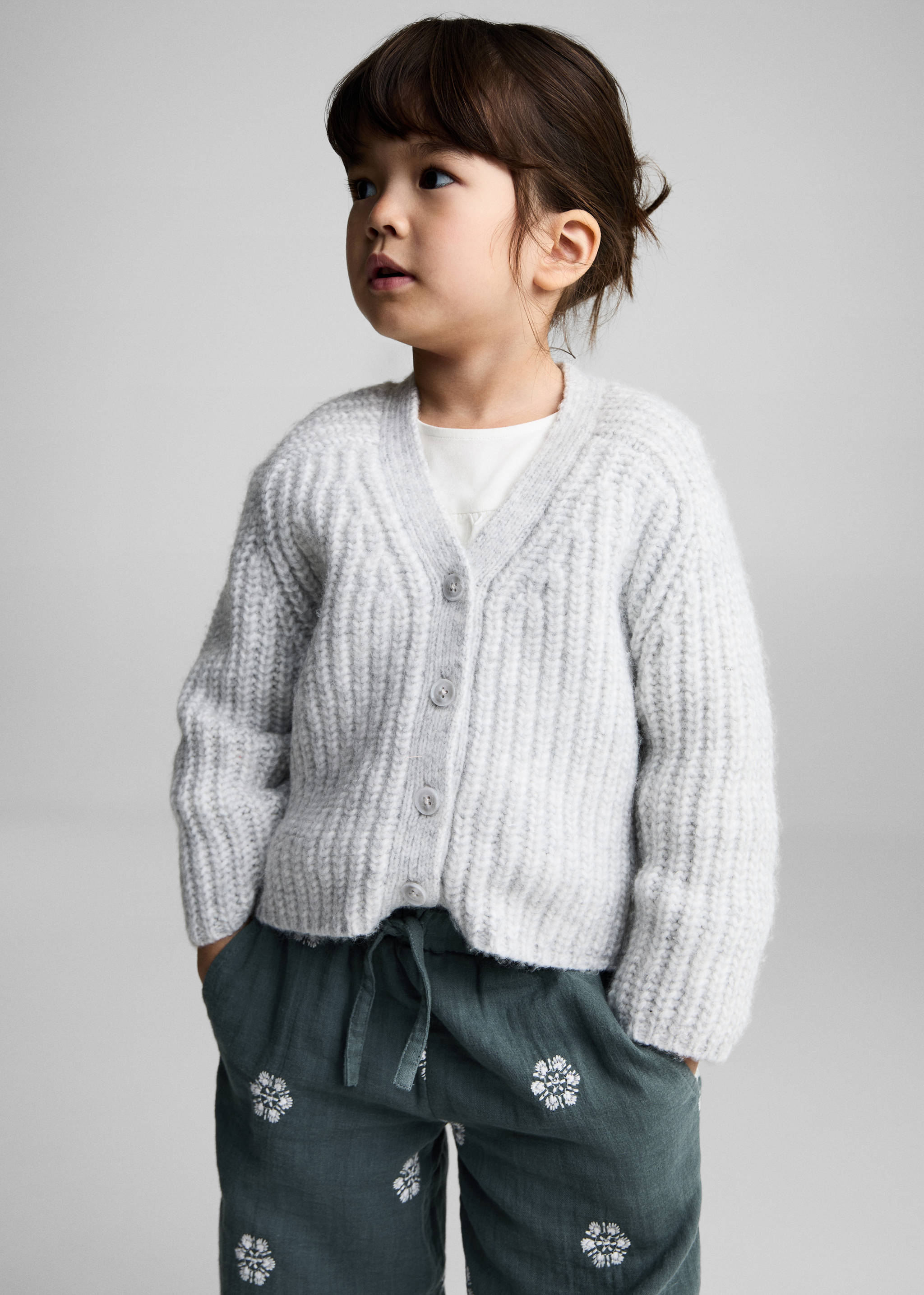 Pantalón algodón bordado - Plano medio