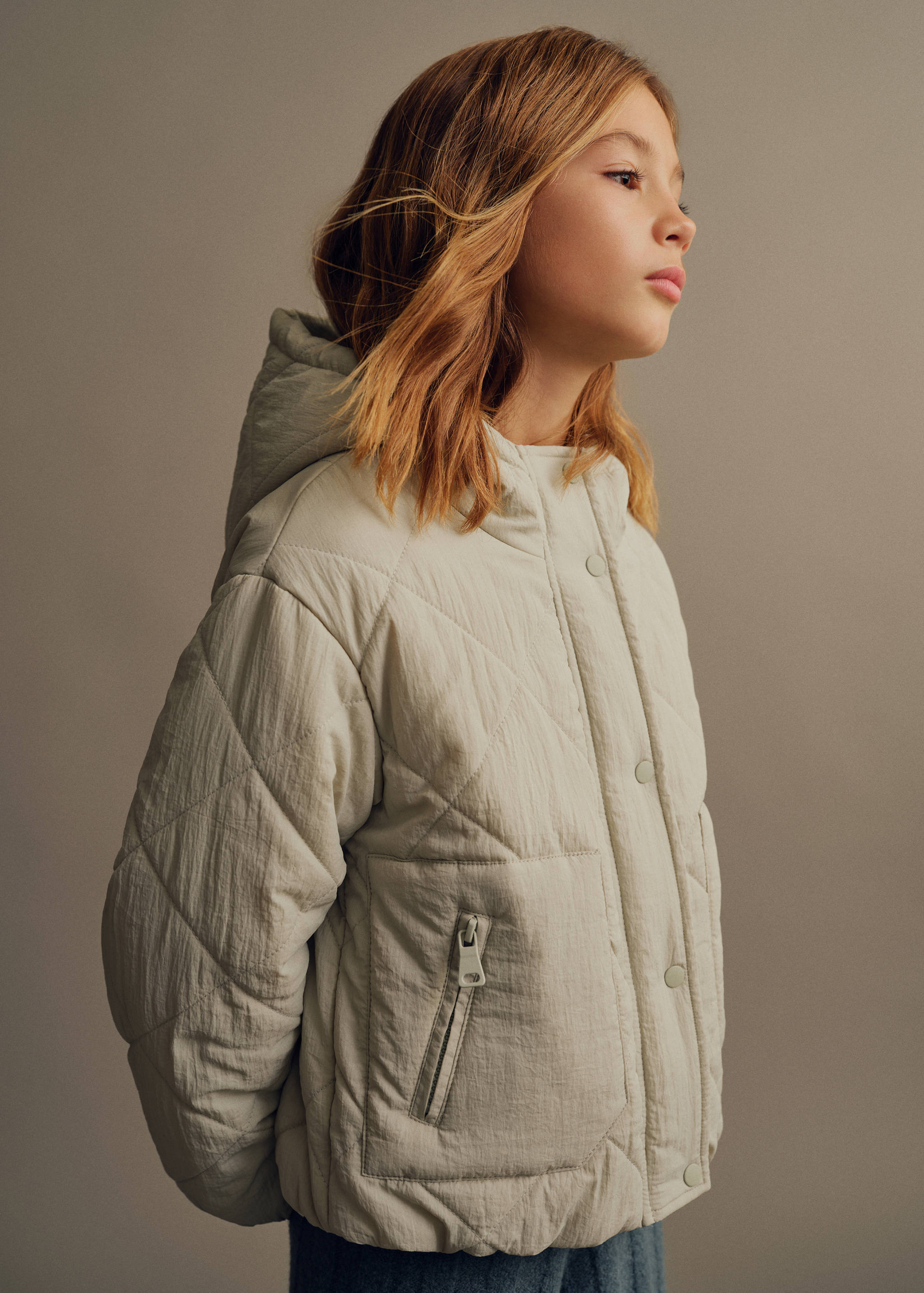 Hood puffer coat - Medium plane