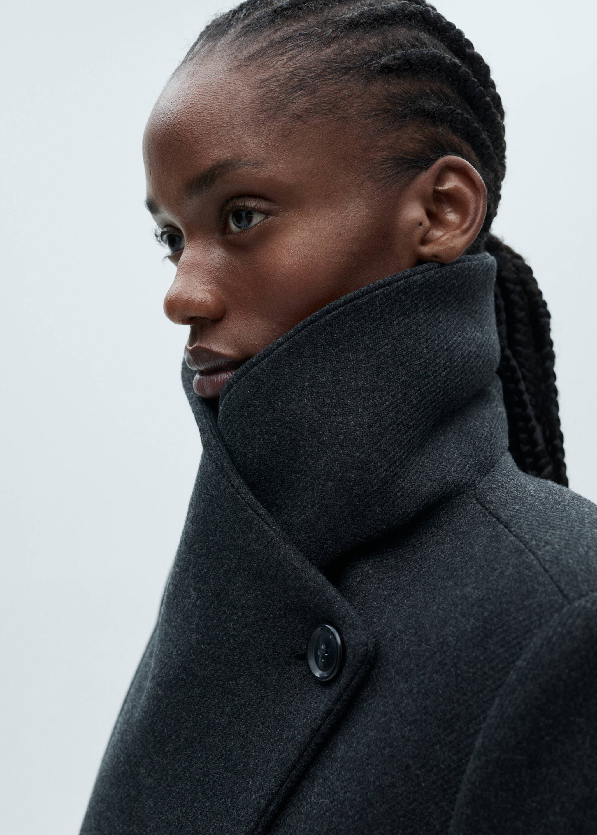 Woollen coat with belt - Details of the article 4