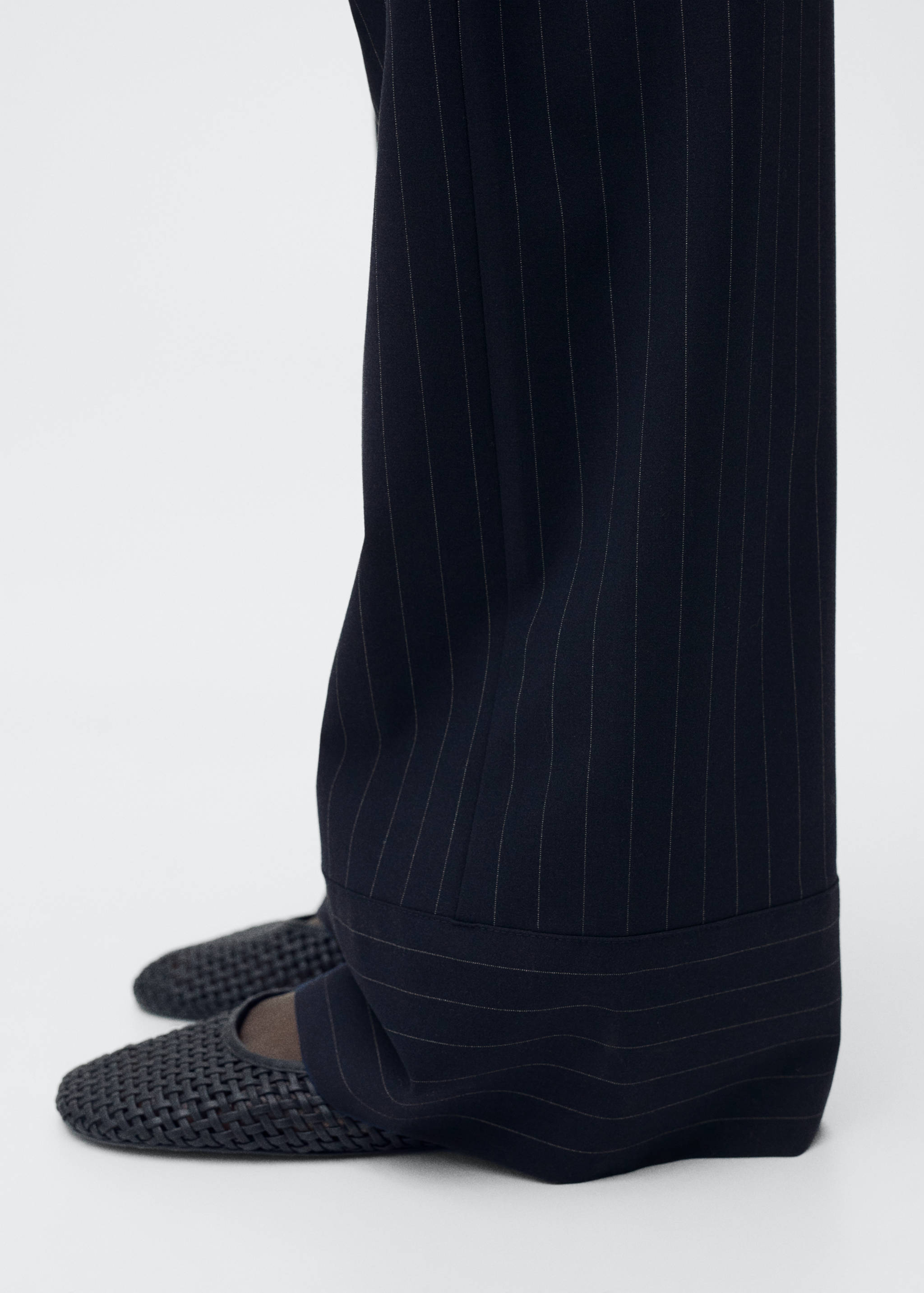 Chalk-stripe straight trousers - Details of the article 6