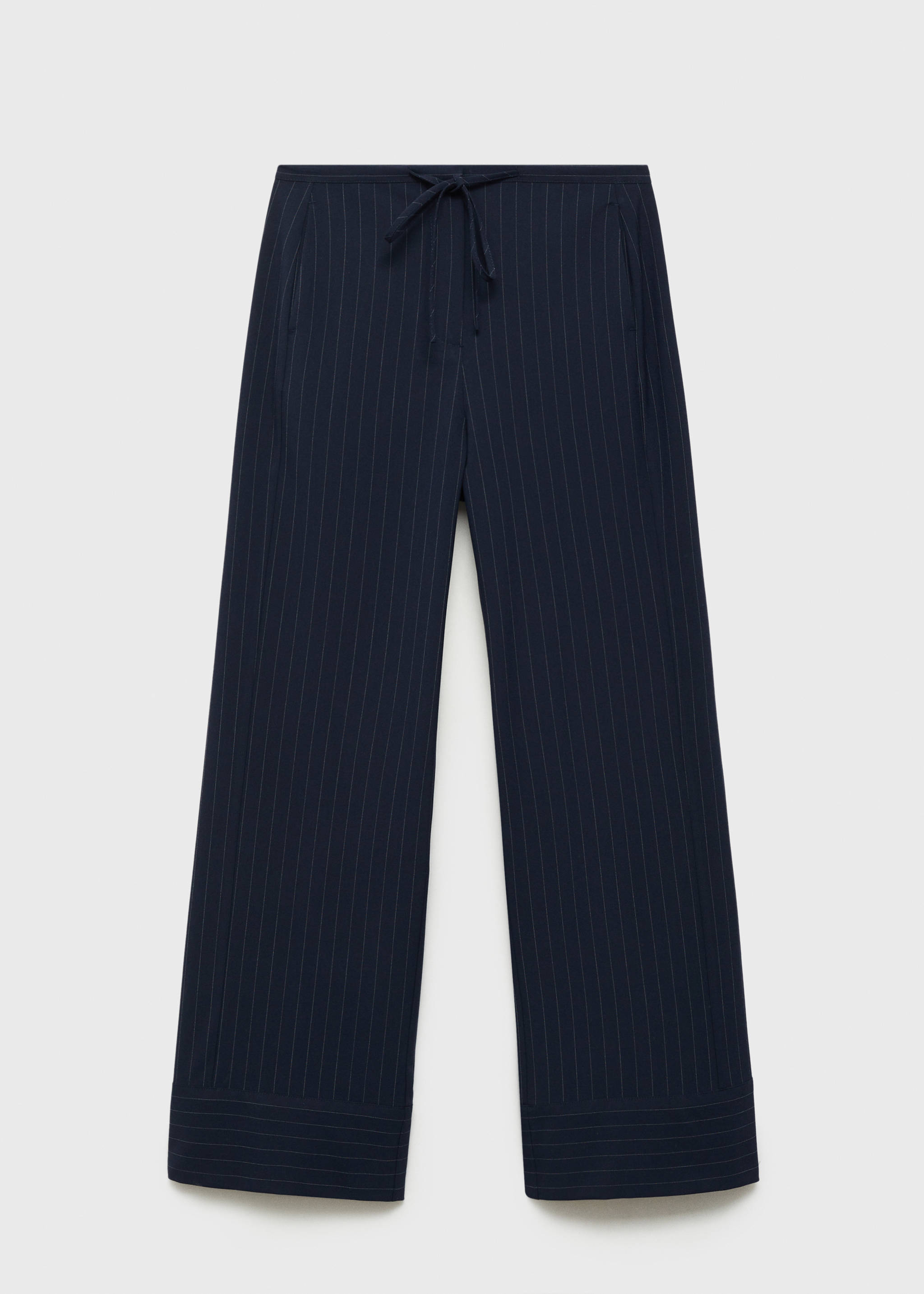 Chalk-stripe straight trousers - Article without model