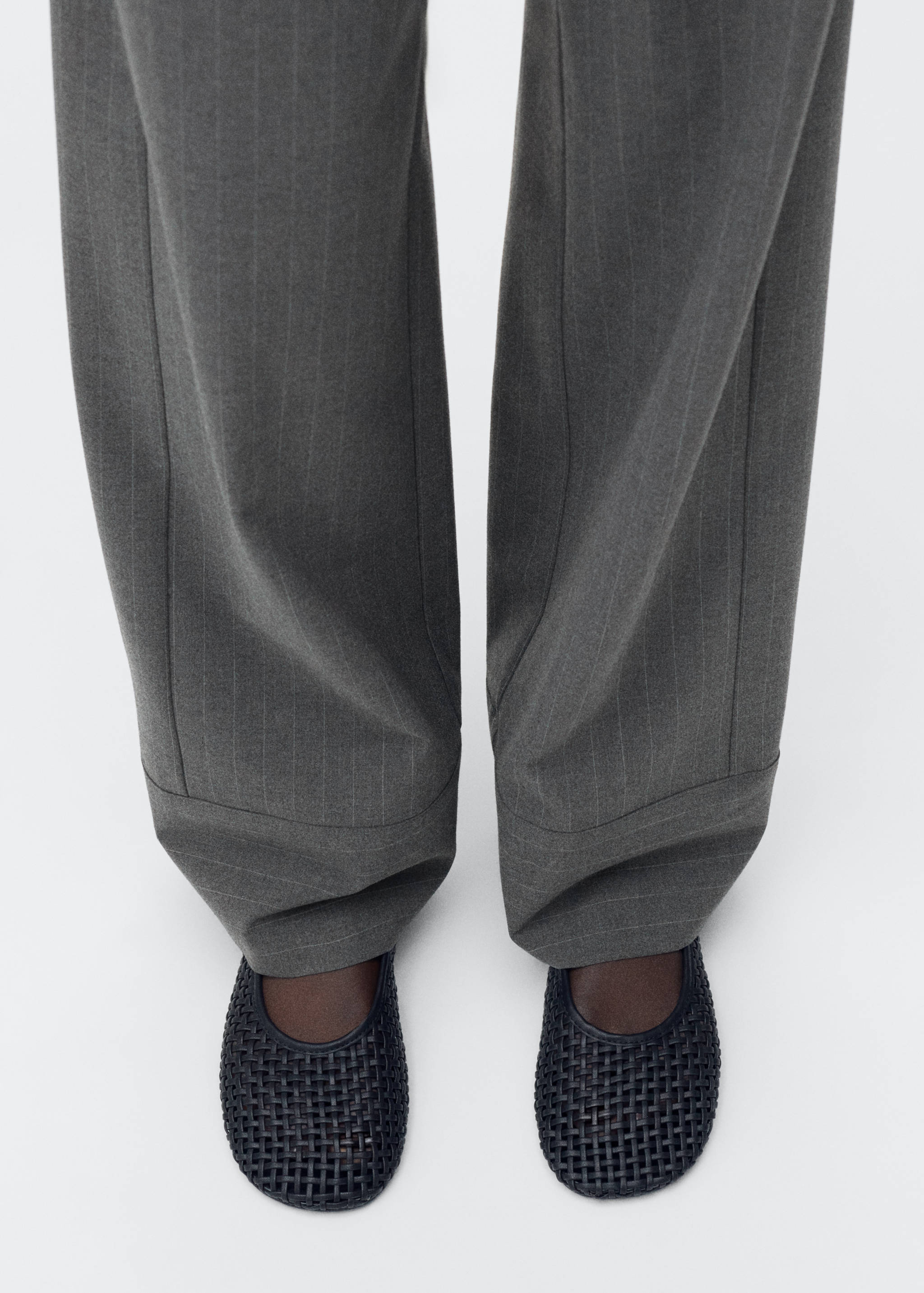 Chalk-stripe straight trousers - Details of the article 6