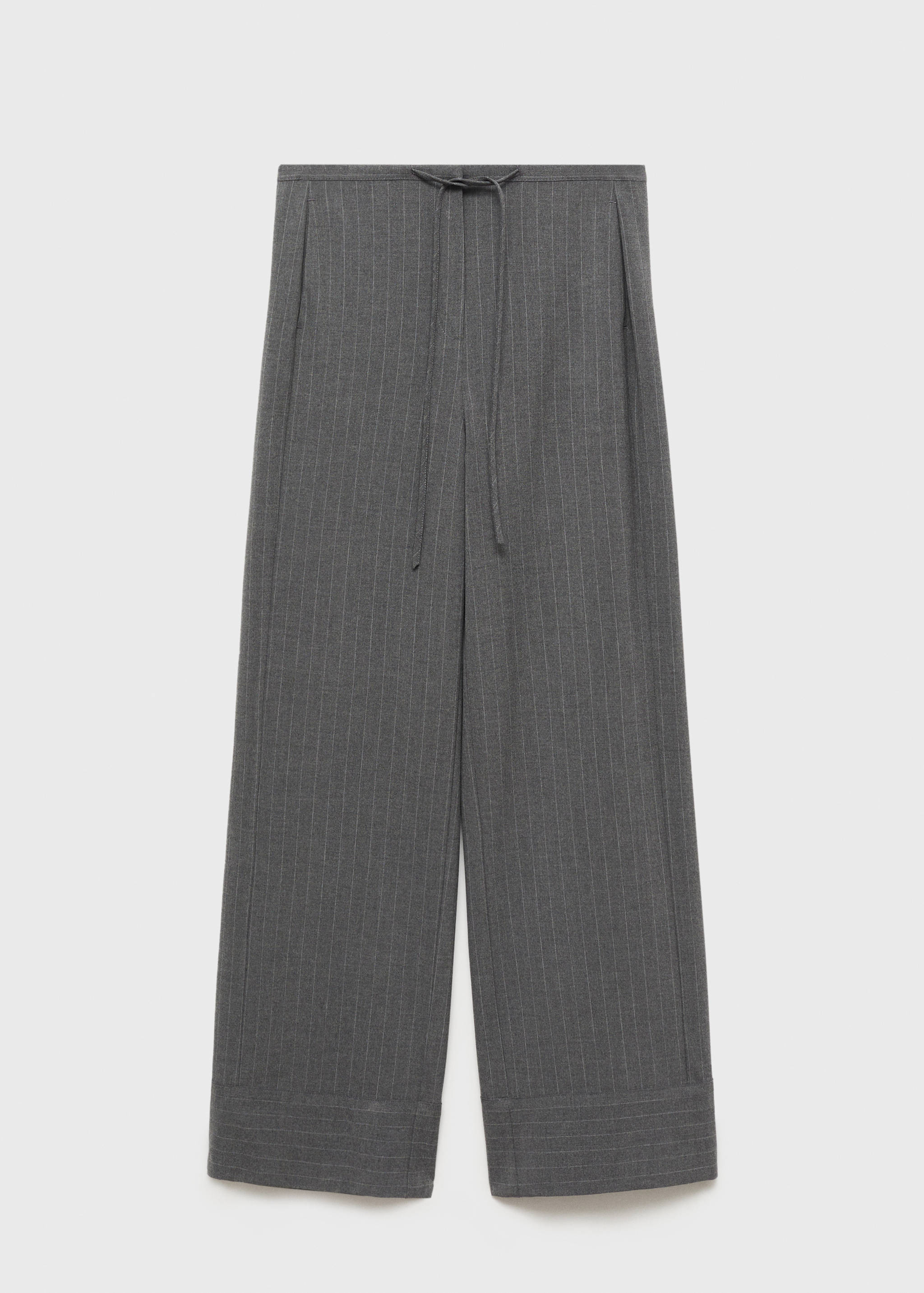 Chalk-stripe straight trousers - Article without model