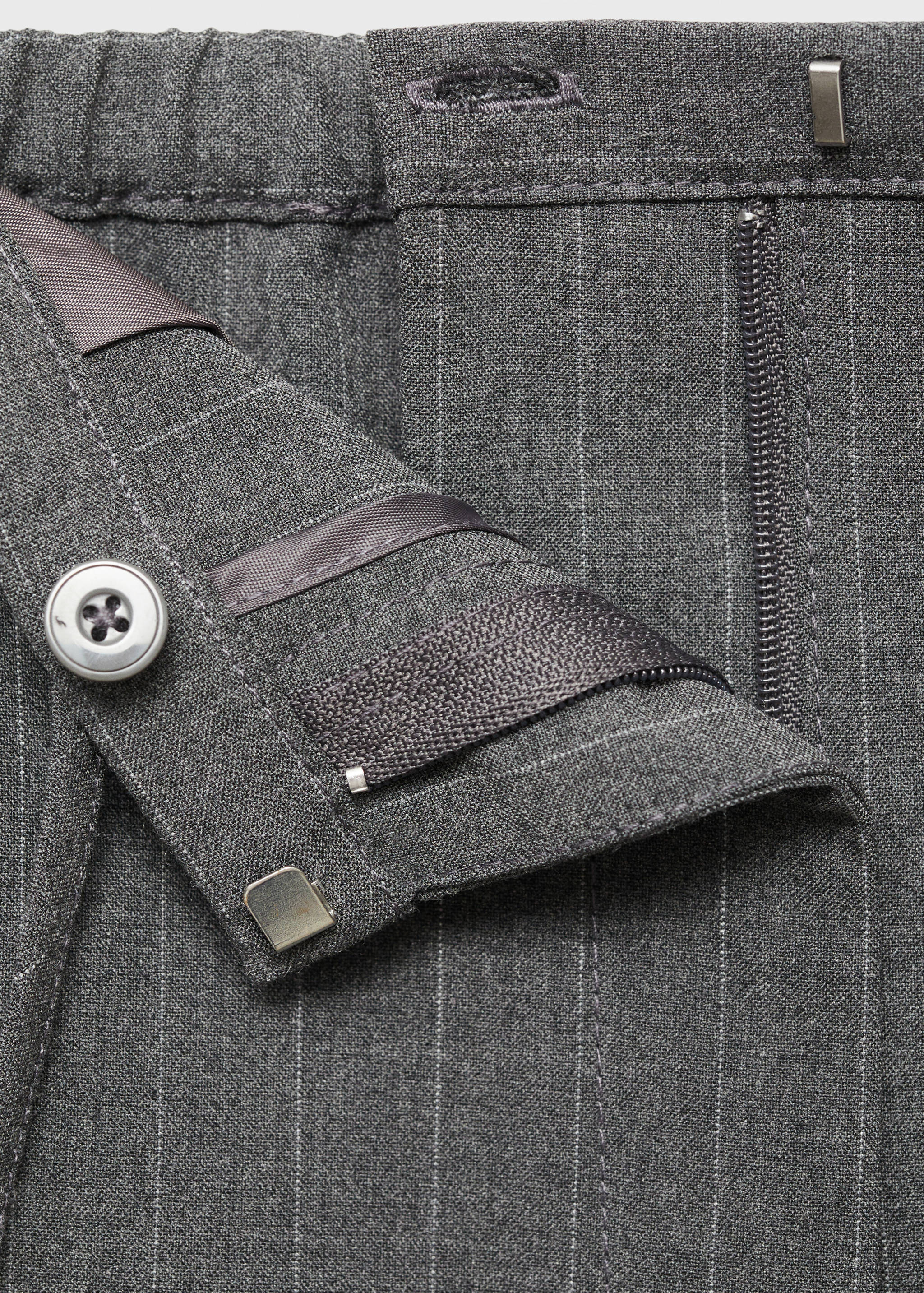 Chalk-stripe straight trousers - Details of the article 8