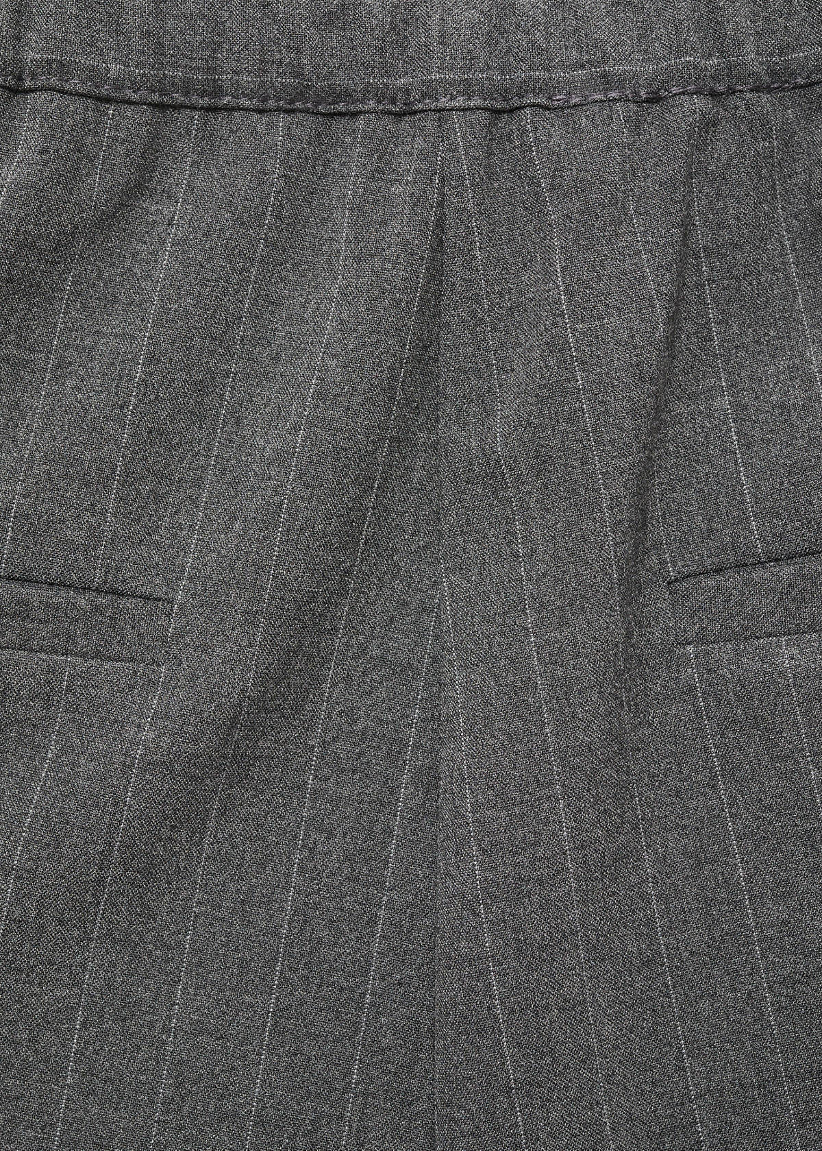 Chalk-stripe straight trousers — Grey