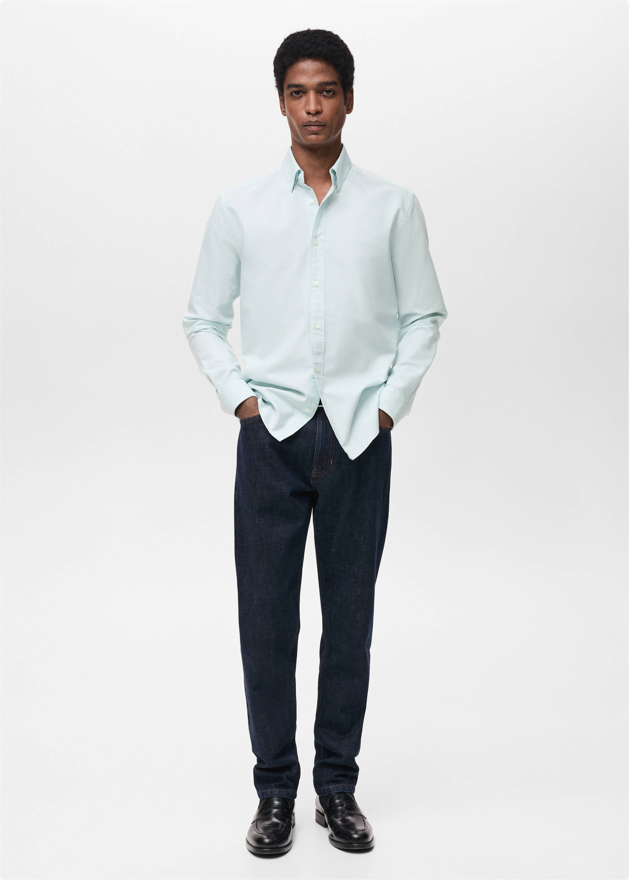 Chemise 100 % coton Oxford logo - Plan général