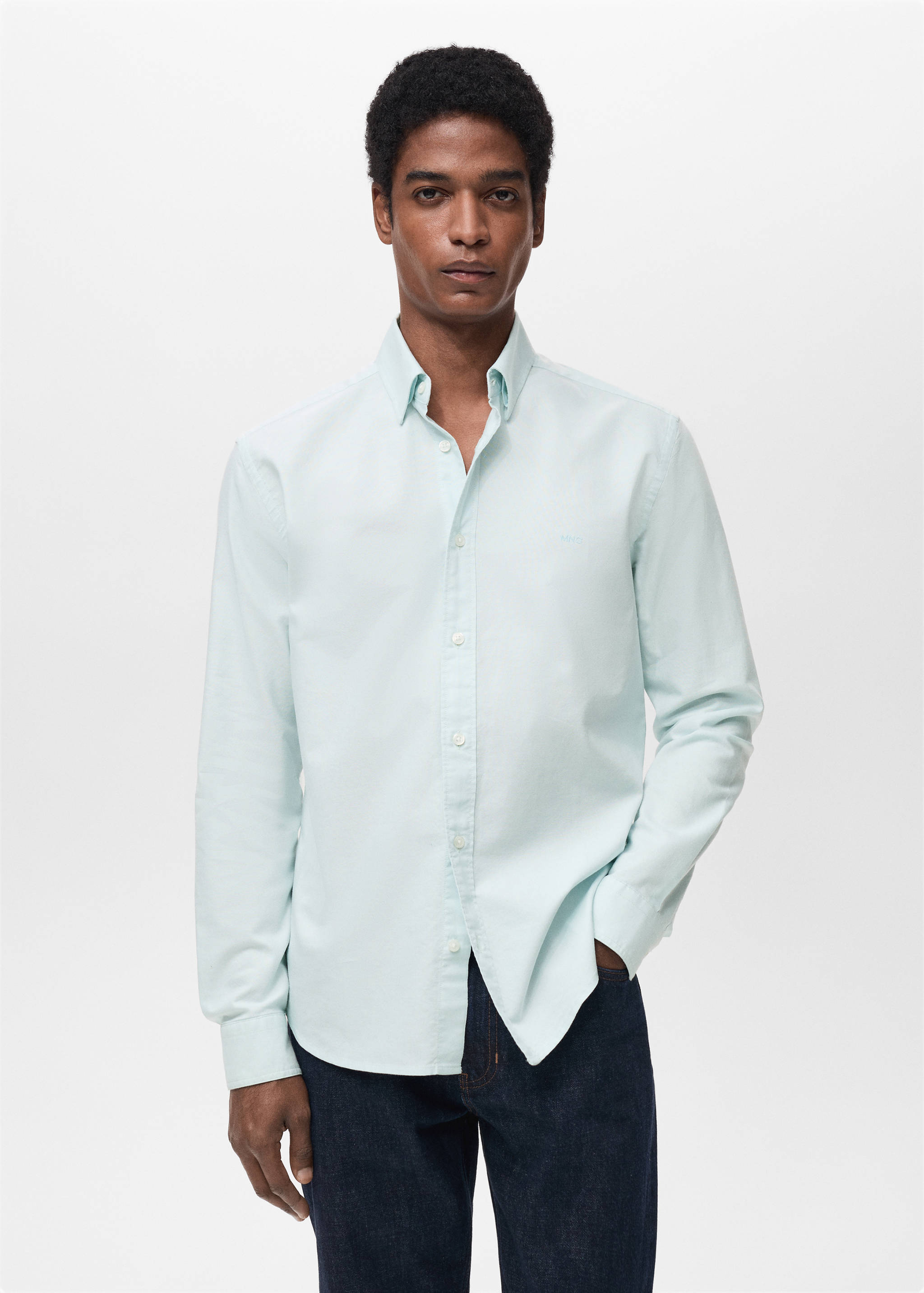 Chemise 100 % coton Oxford logo - Plan moyen