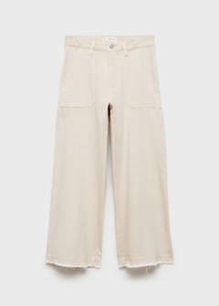 Culotte trousers with pockets — Beige 3