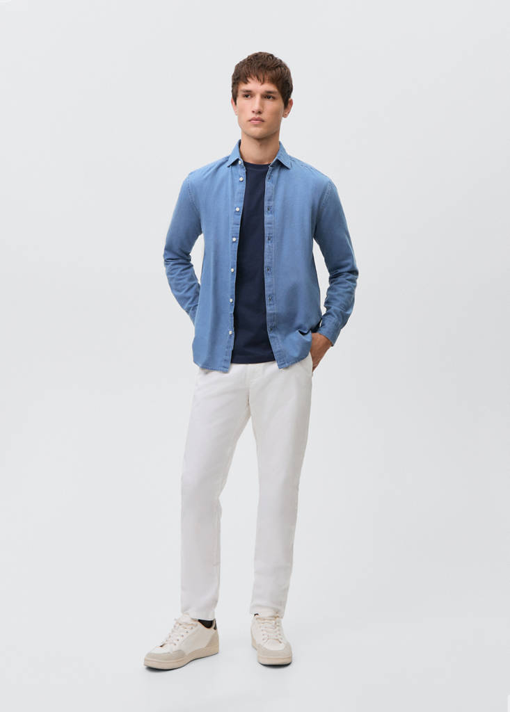 Plain chino trousers — White