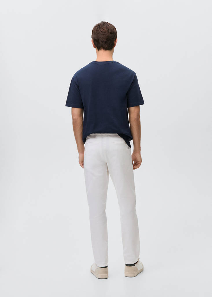 Plain chino trousers — White