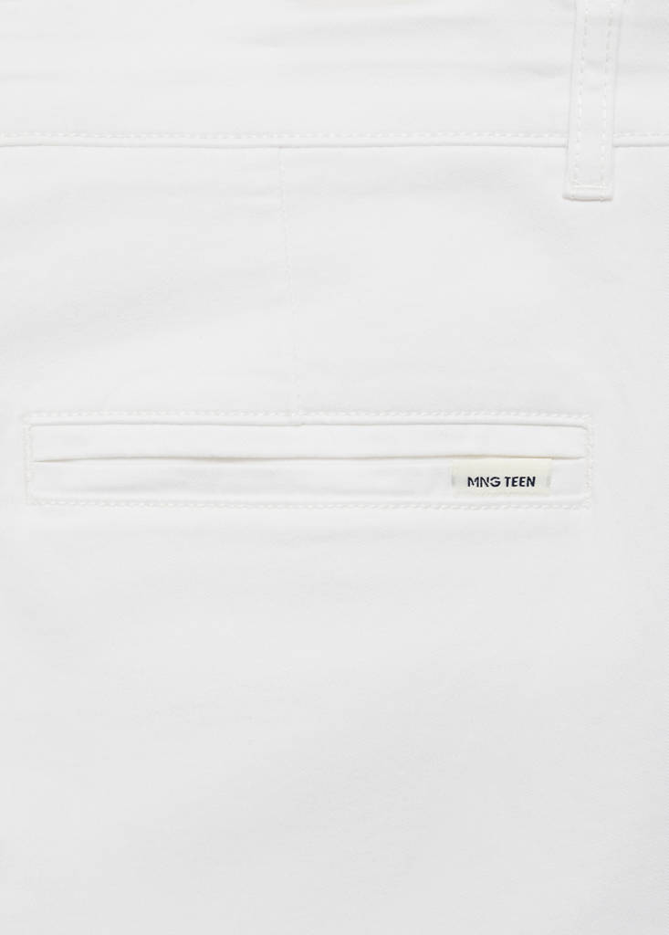 Plain chino trousers — White