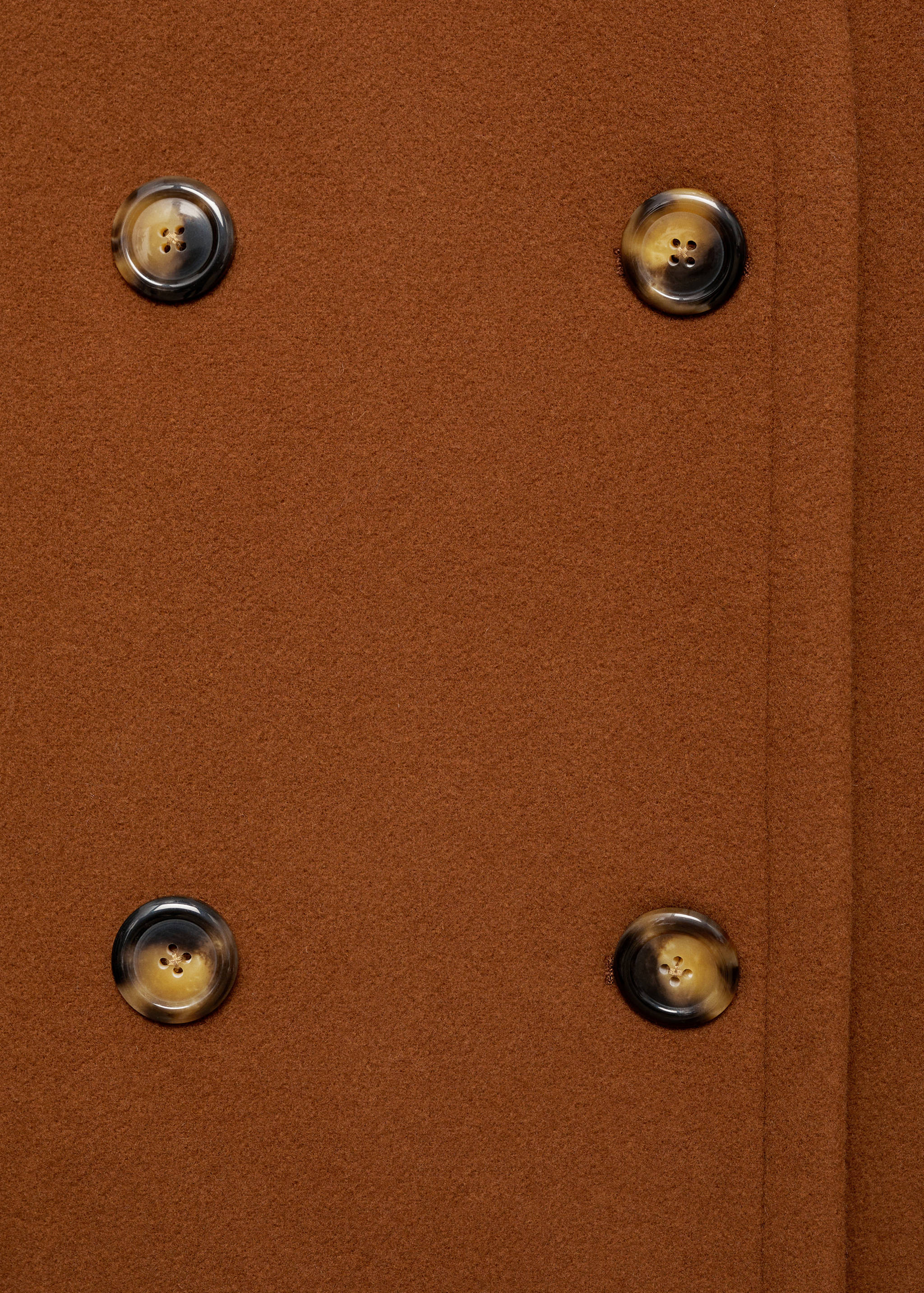 Short double-breasted wool coat - Details of the article 0