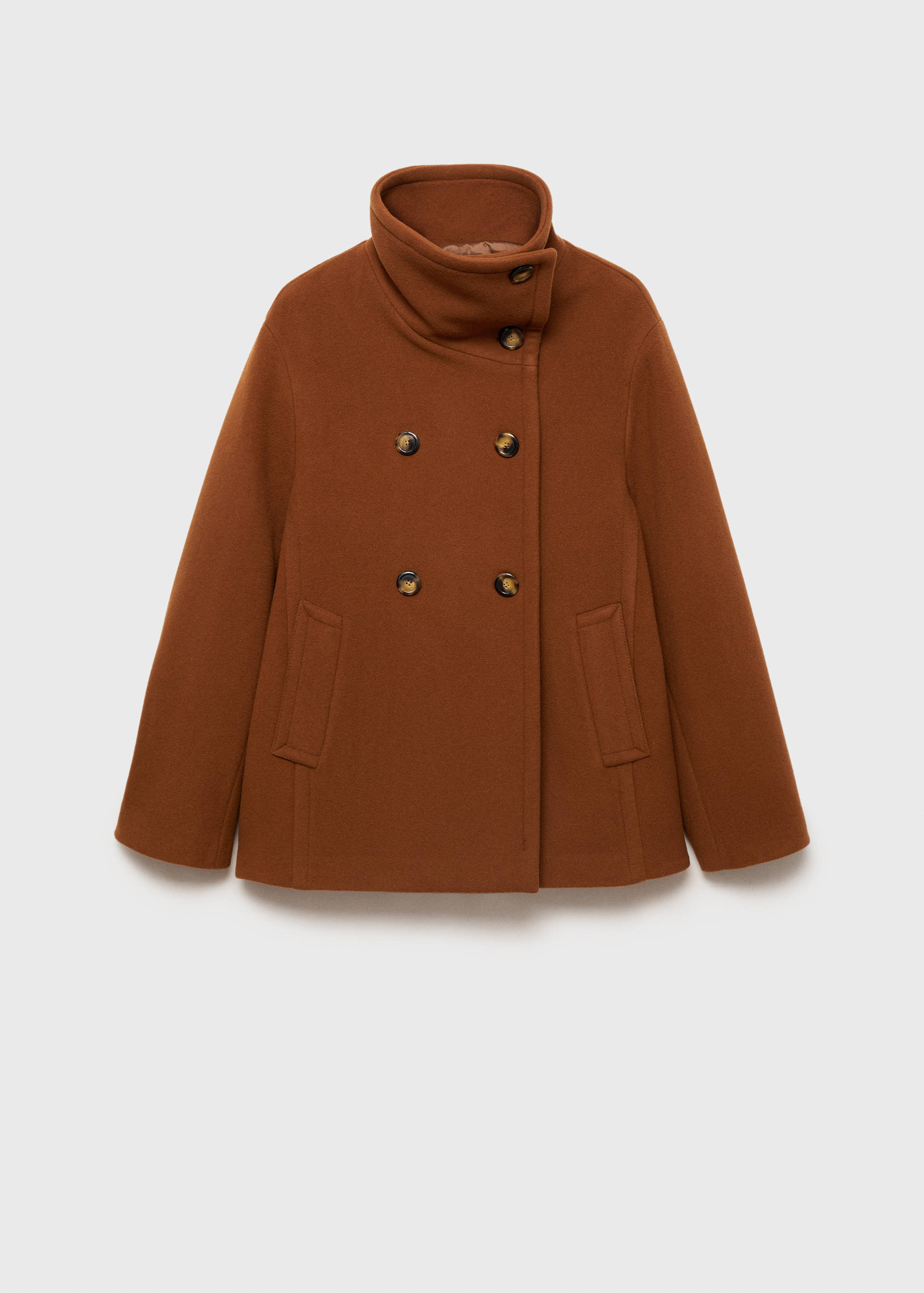 Short double-breasted wool coat - Article without model