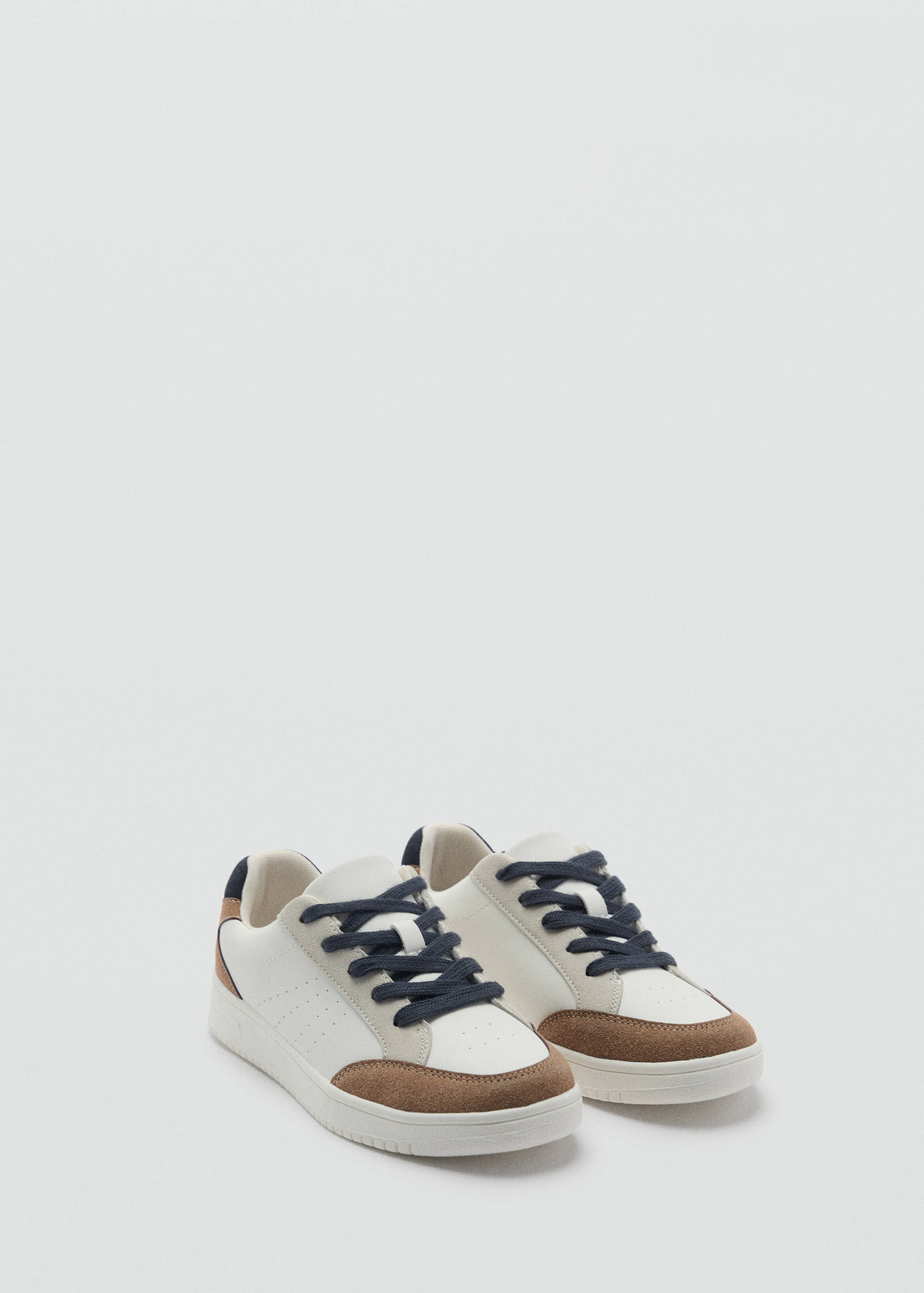 Combined sneakers with laces - Medium plane