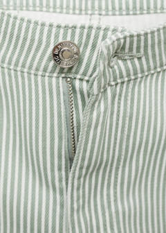 Straight-fit striped jeans — Pastel Green 6