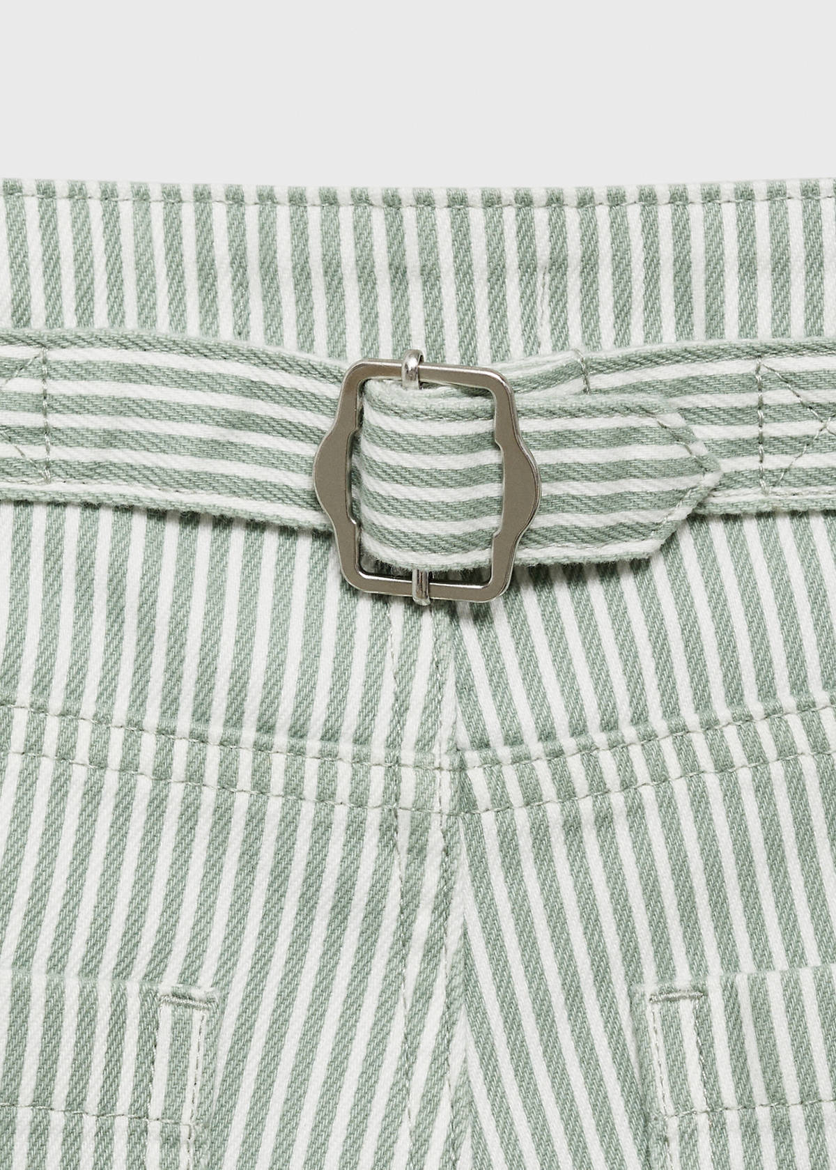 Straight-fit striped jeans — Pastel Green