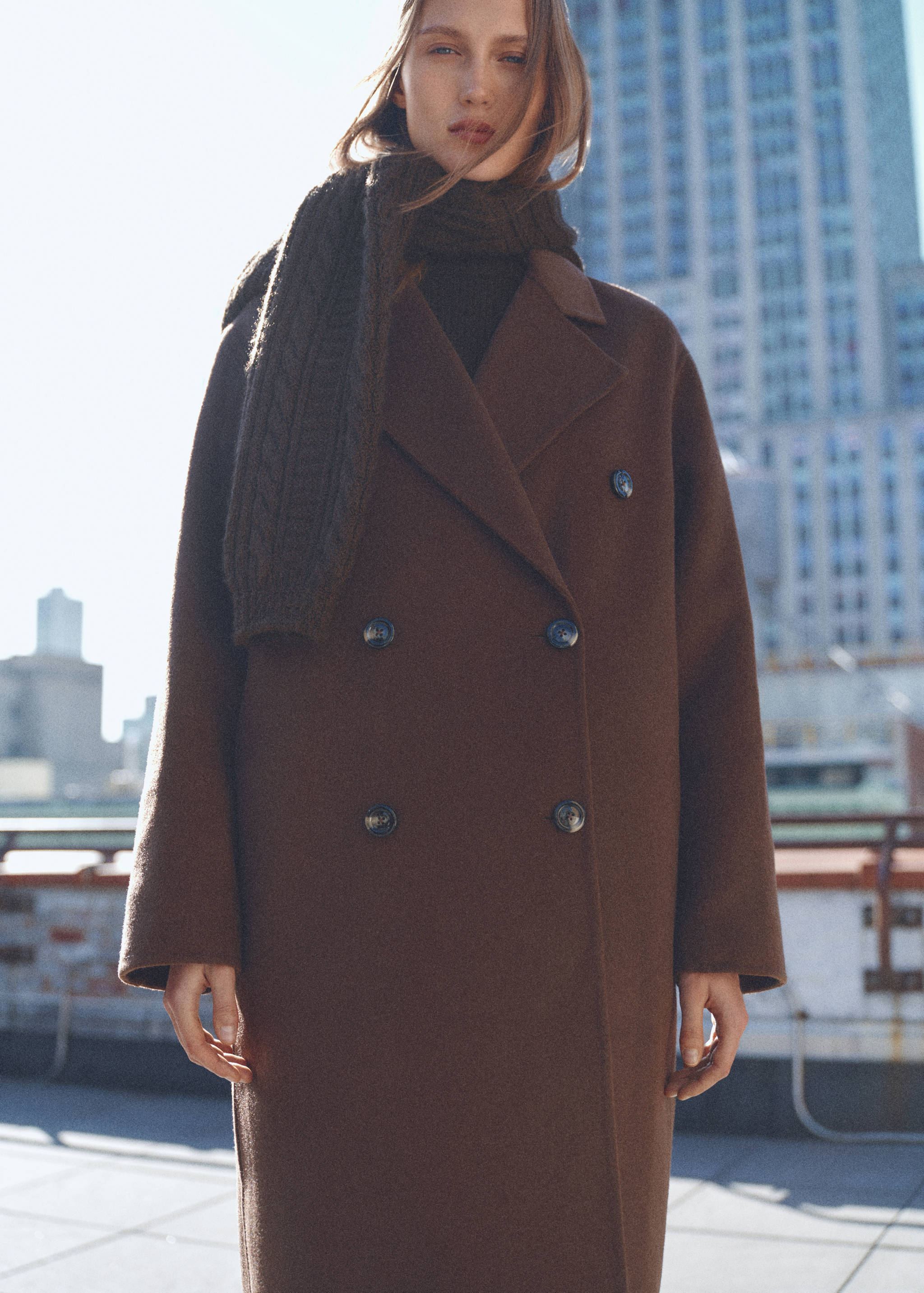 Double-breasted wool coat - Details of the article 1