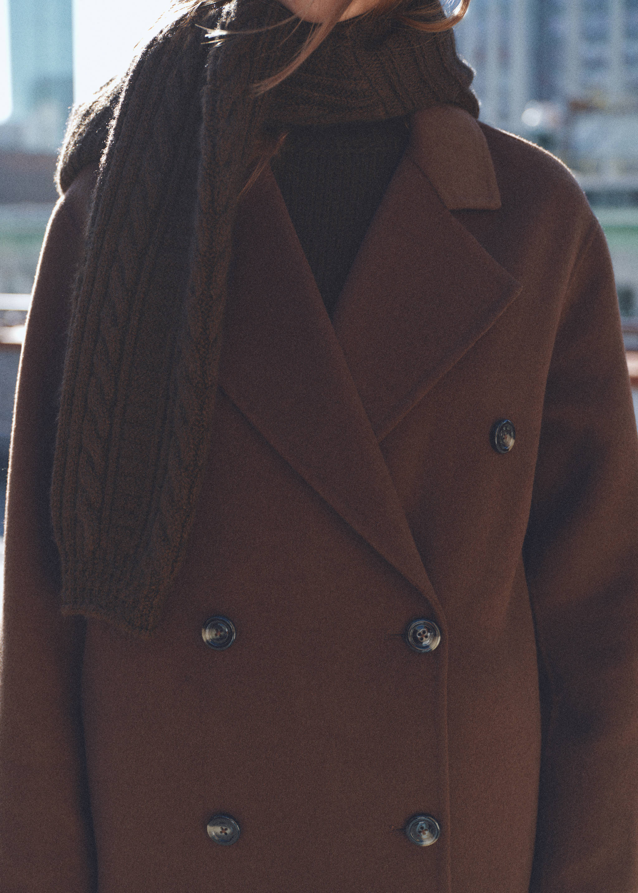 Double-breasted wool coat - Details of the article 6
