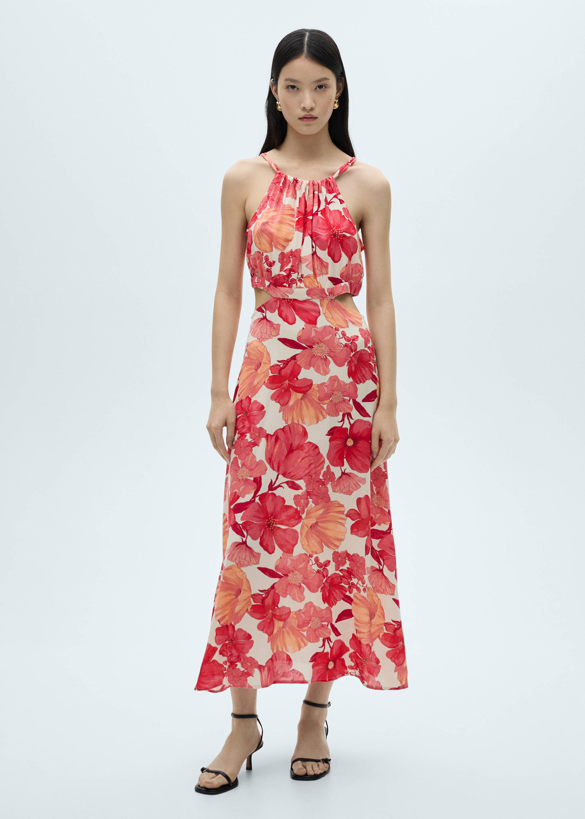 Floral dress with openings - General plane