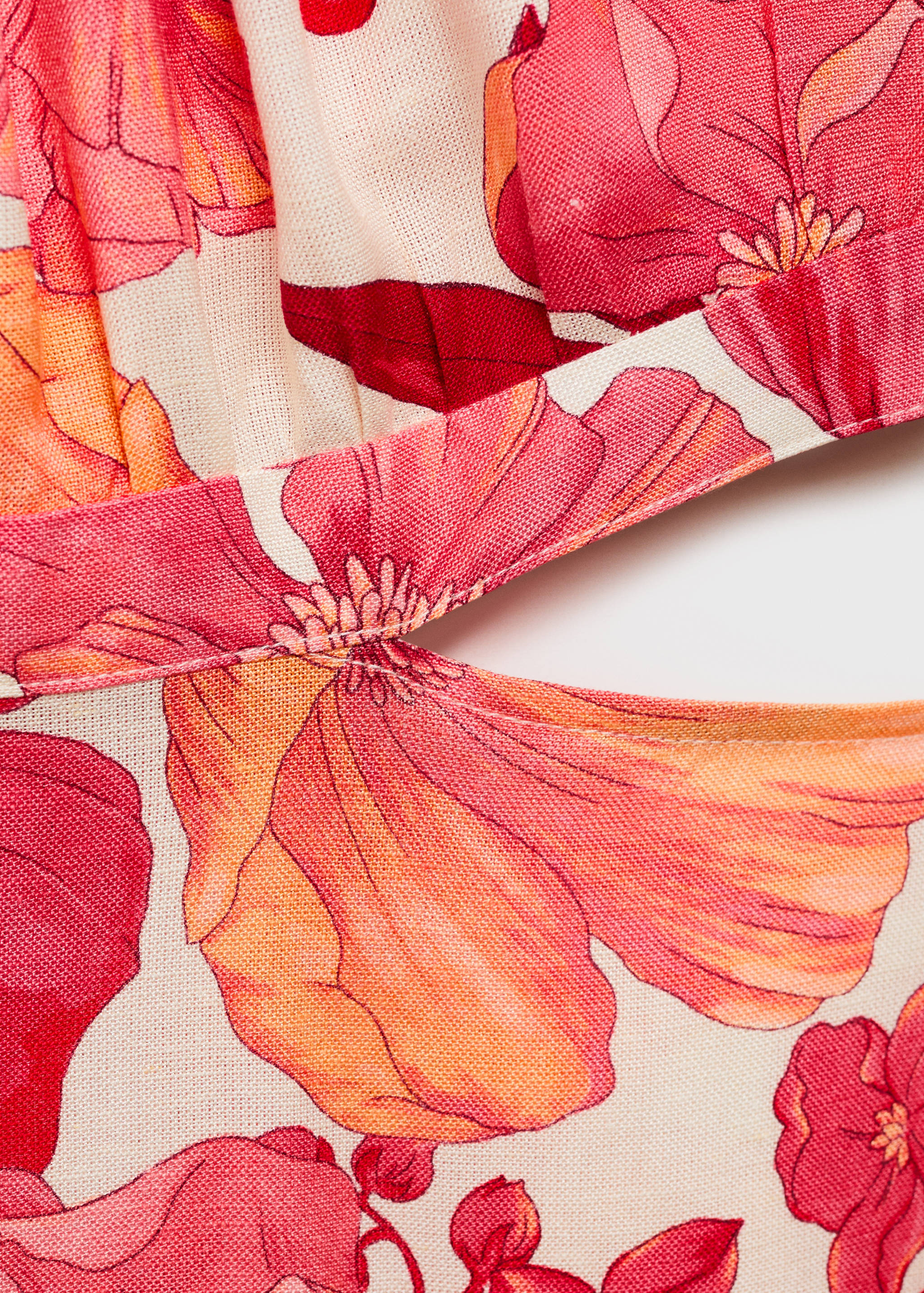 Floral dress with openings - Details of the article 0