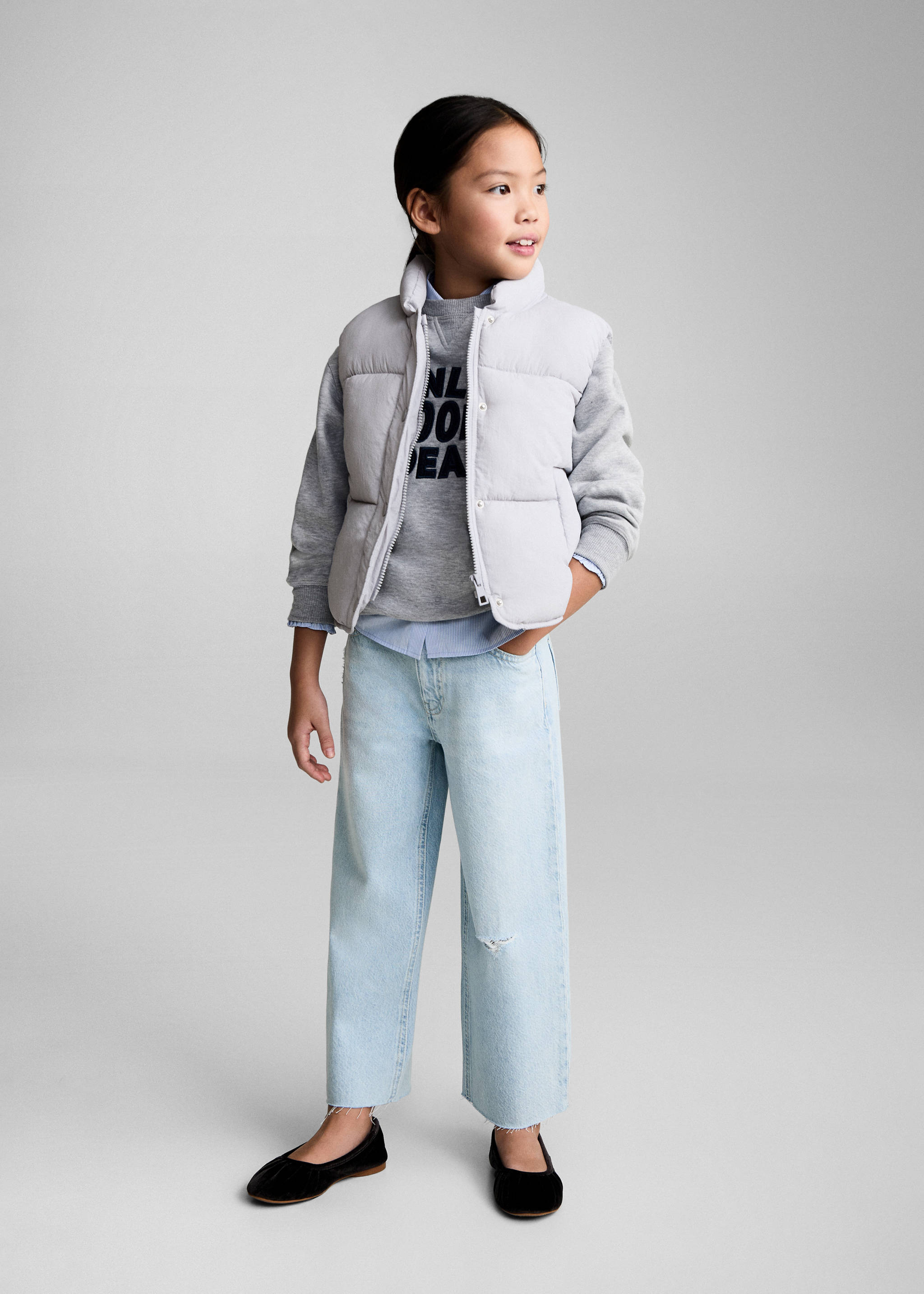 Gilet matelassé boutons - Plan général