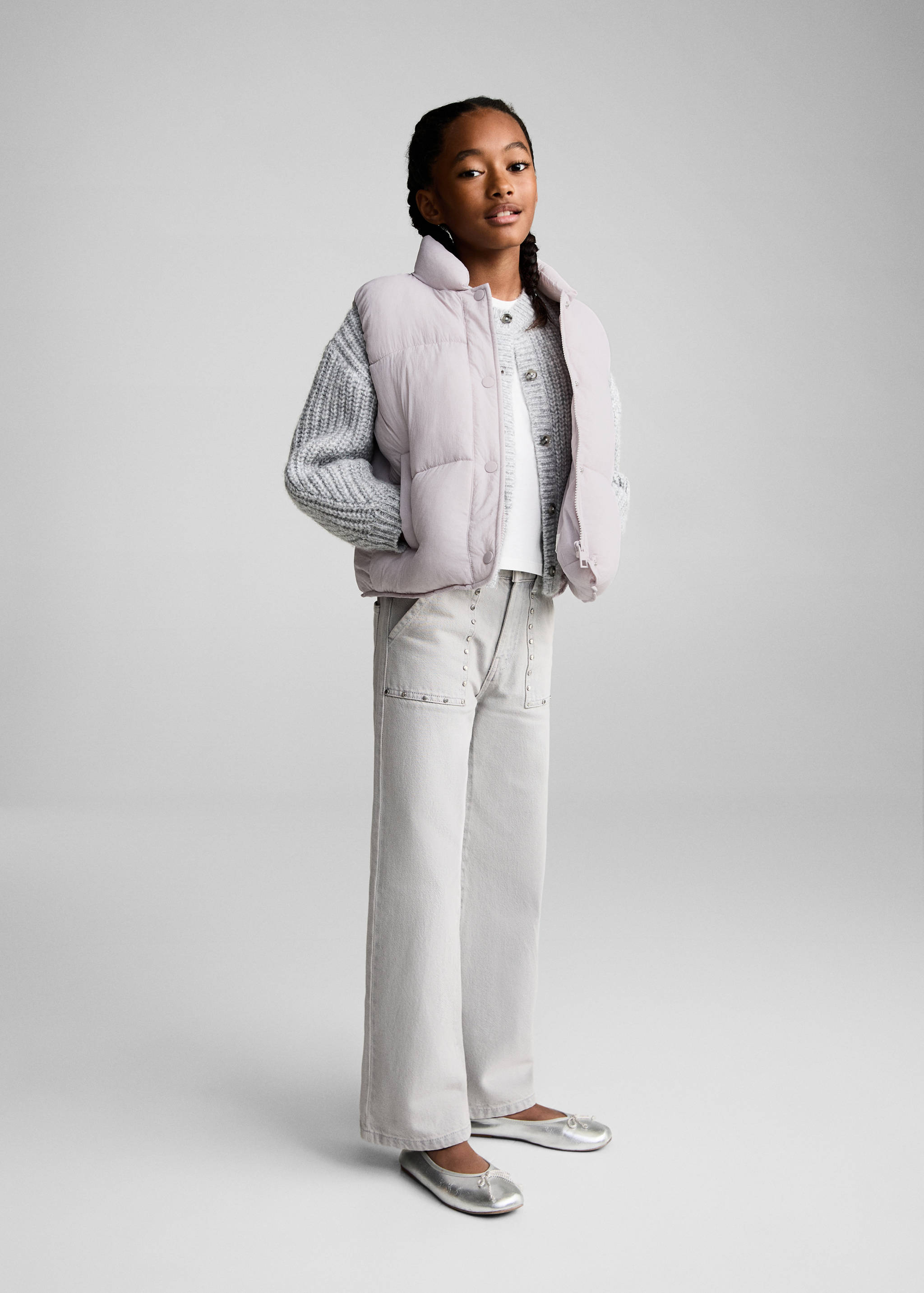 Gilet matelassé boutons - Plan général