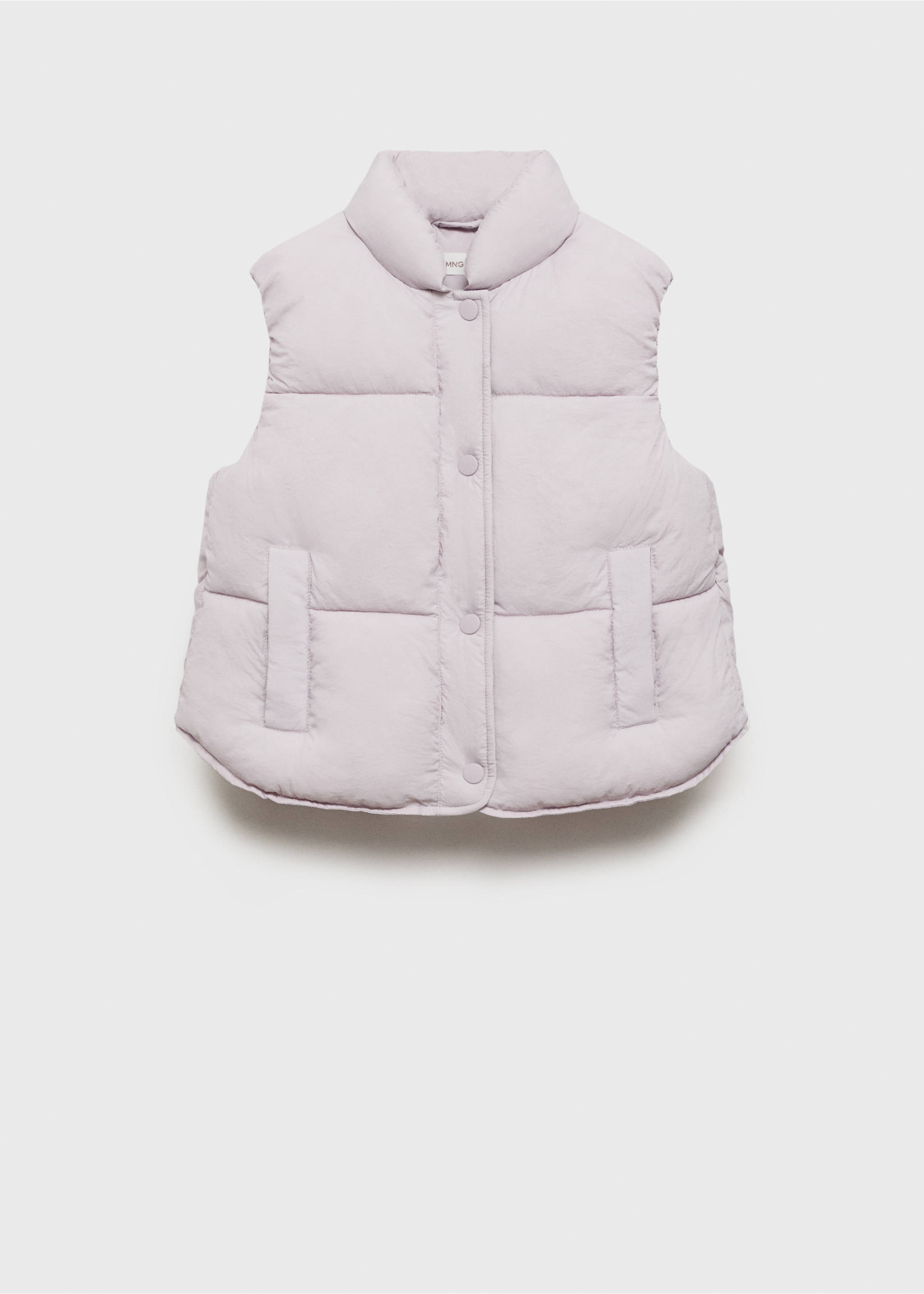 Düğmeli kapitone yelek - Modelsiz ürün, Açık/Pastel Mor. Ref: 87092534-00.
