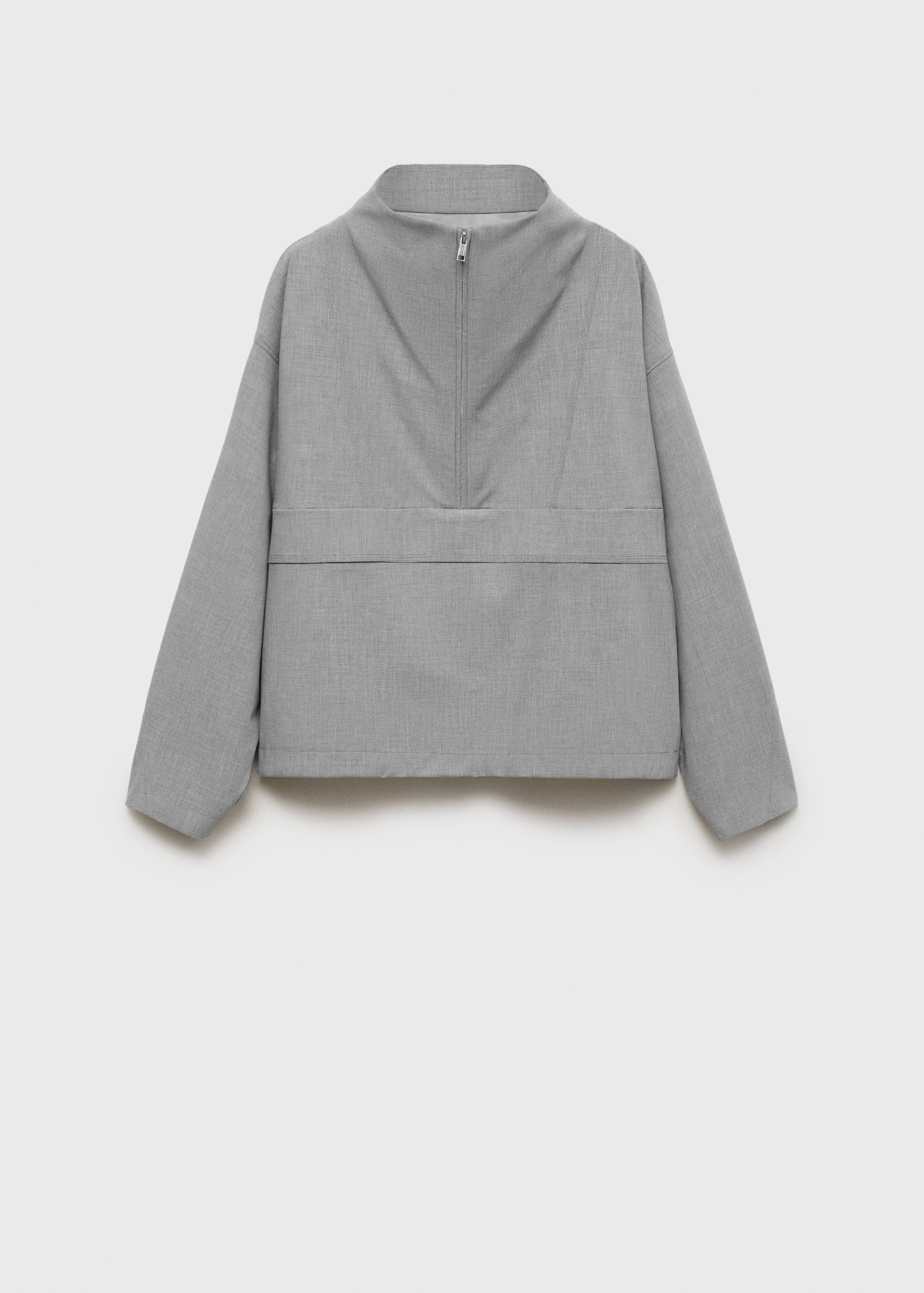 Oversized barn jacket with zipper - Article without model