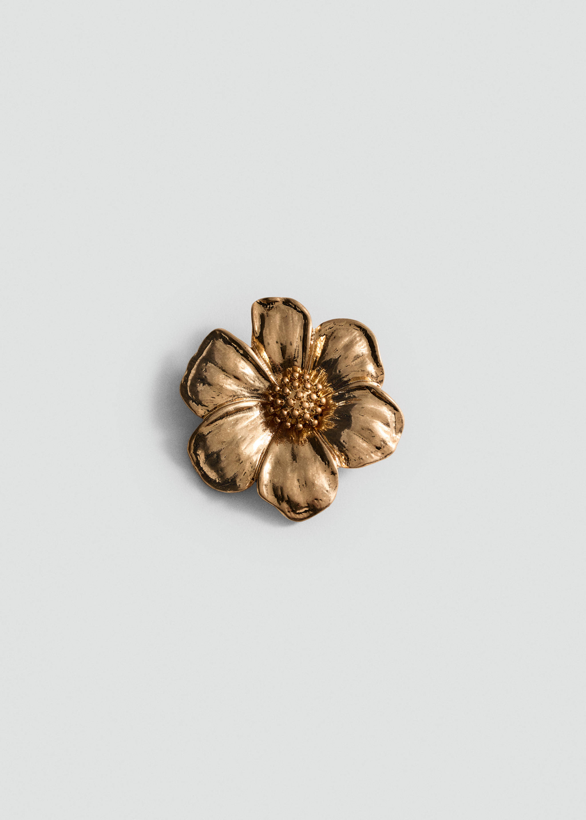 Metallic flower brooch - Article without model