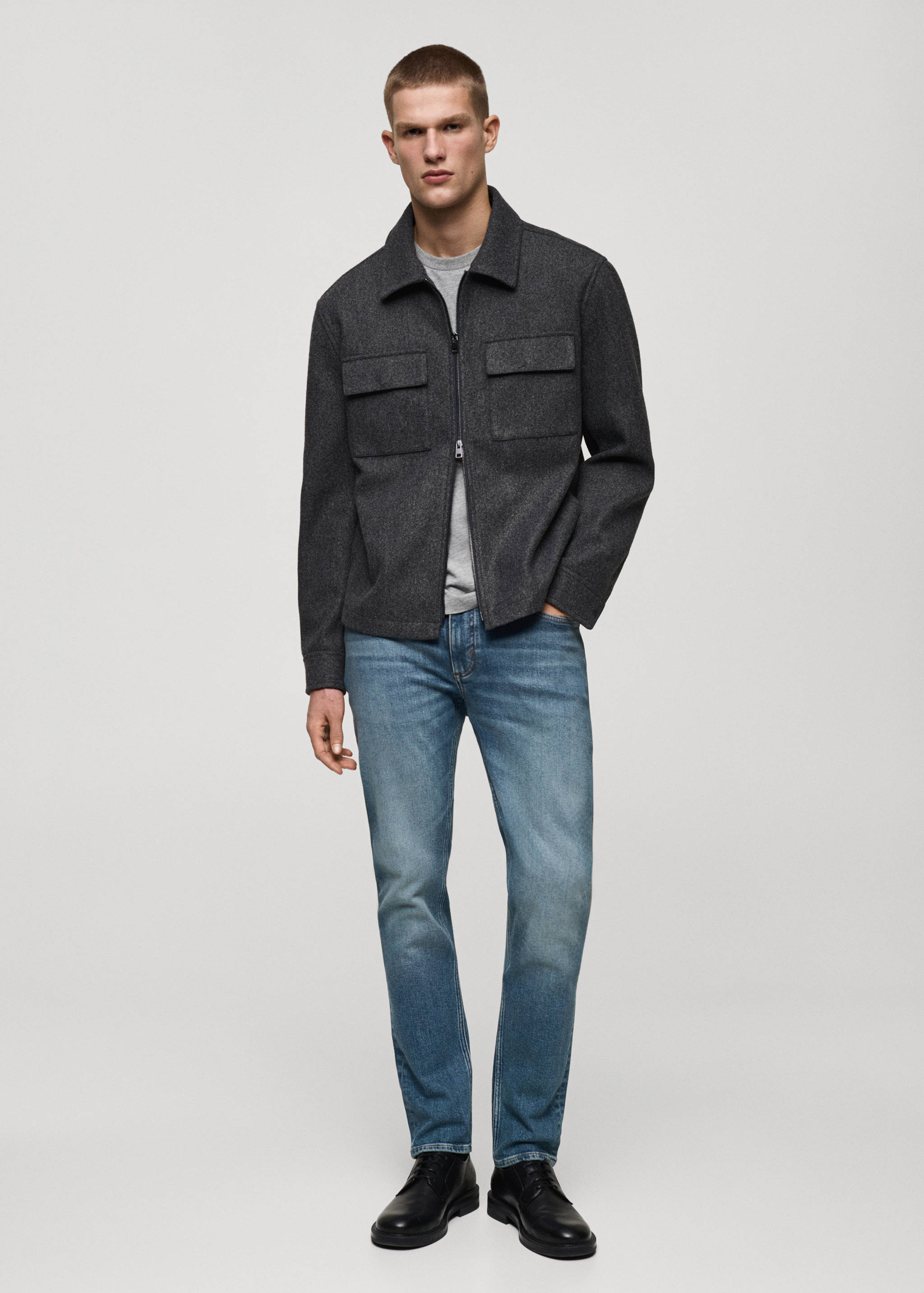 Jan slim-fit faded medium-wash Jeans - General plane