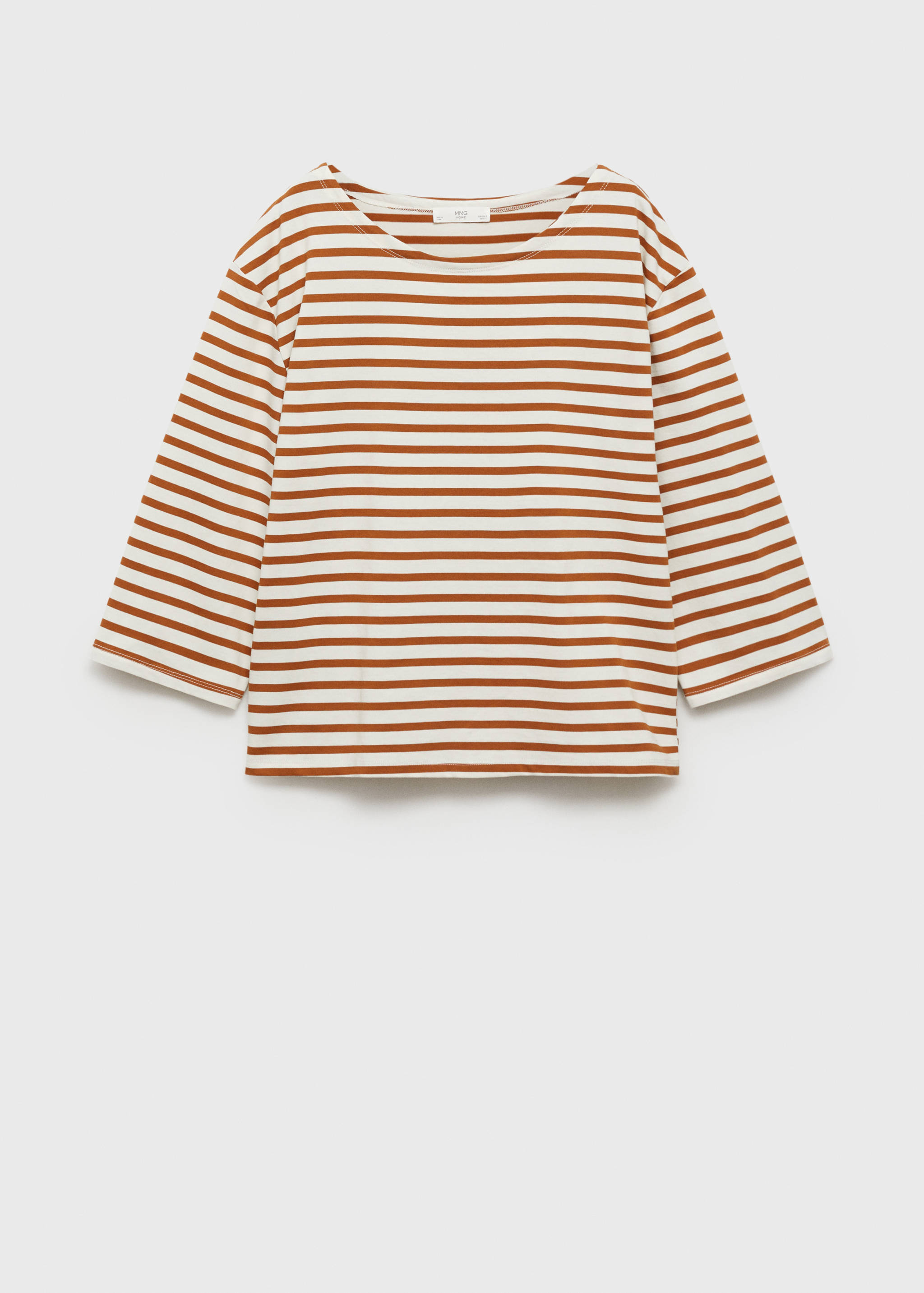 Woven cotton striped t-shirt - Article without model