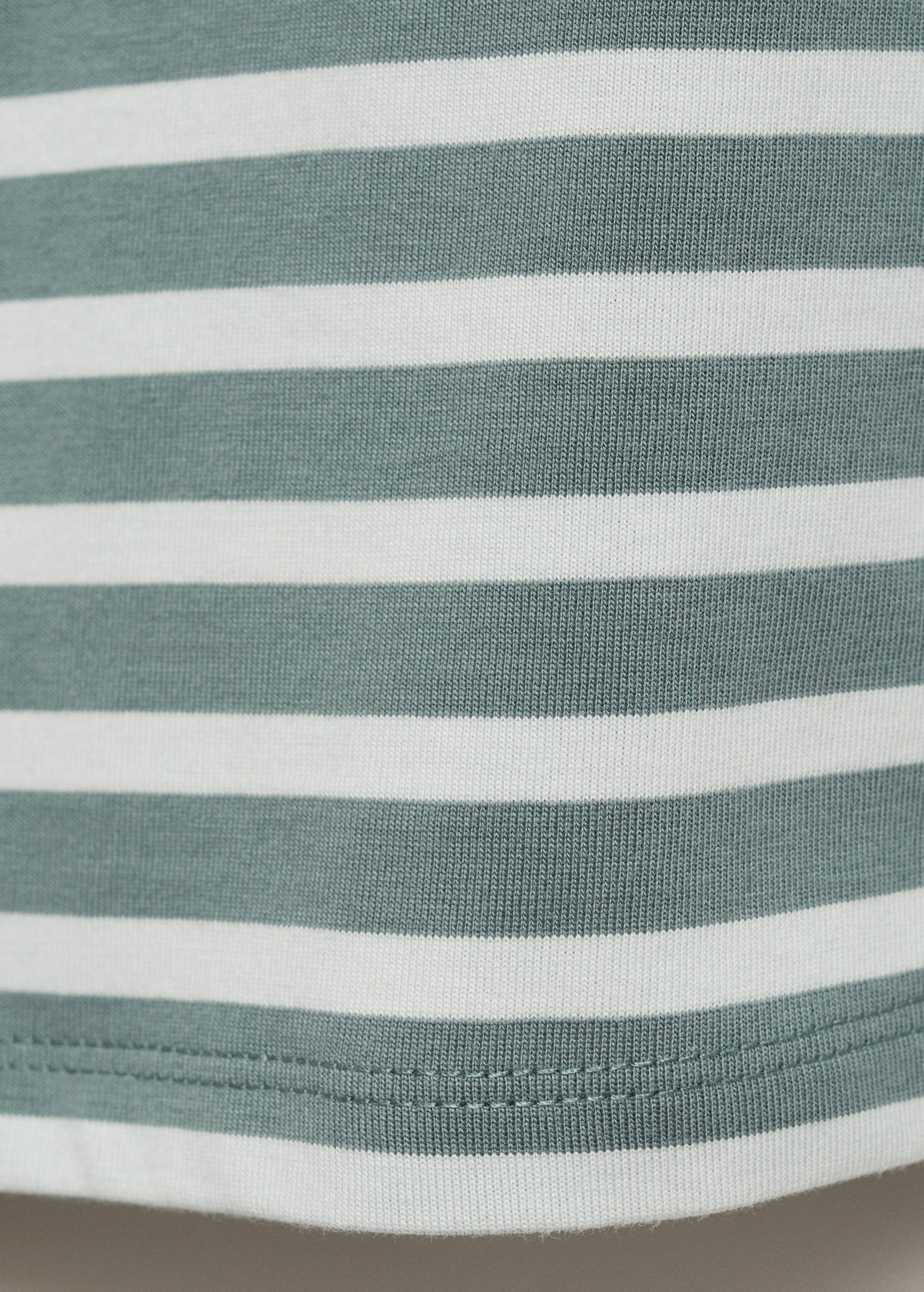 Woven cotton striped t-shirt - Details of the article 0