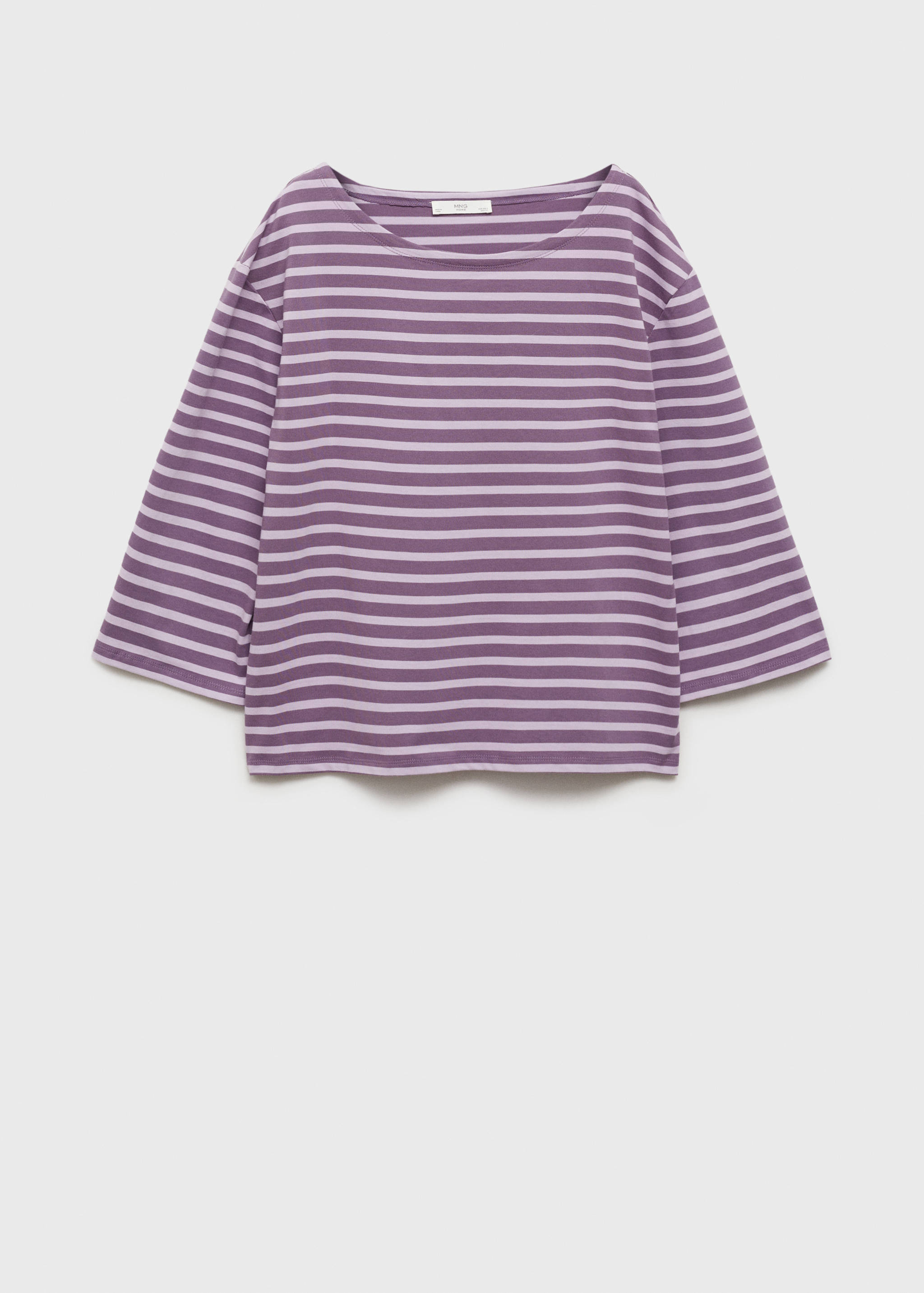 Woven cotton striped t-shirt - Article without model
