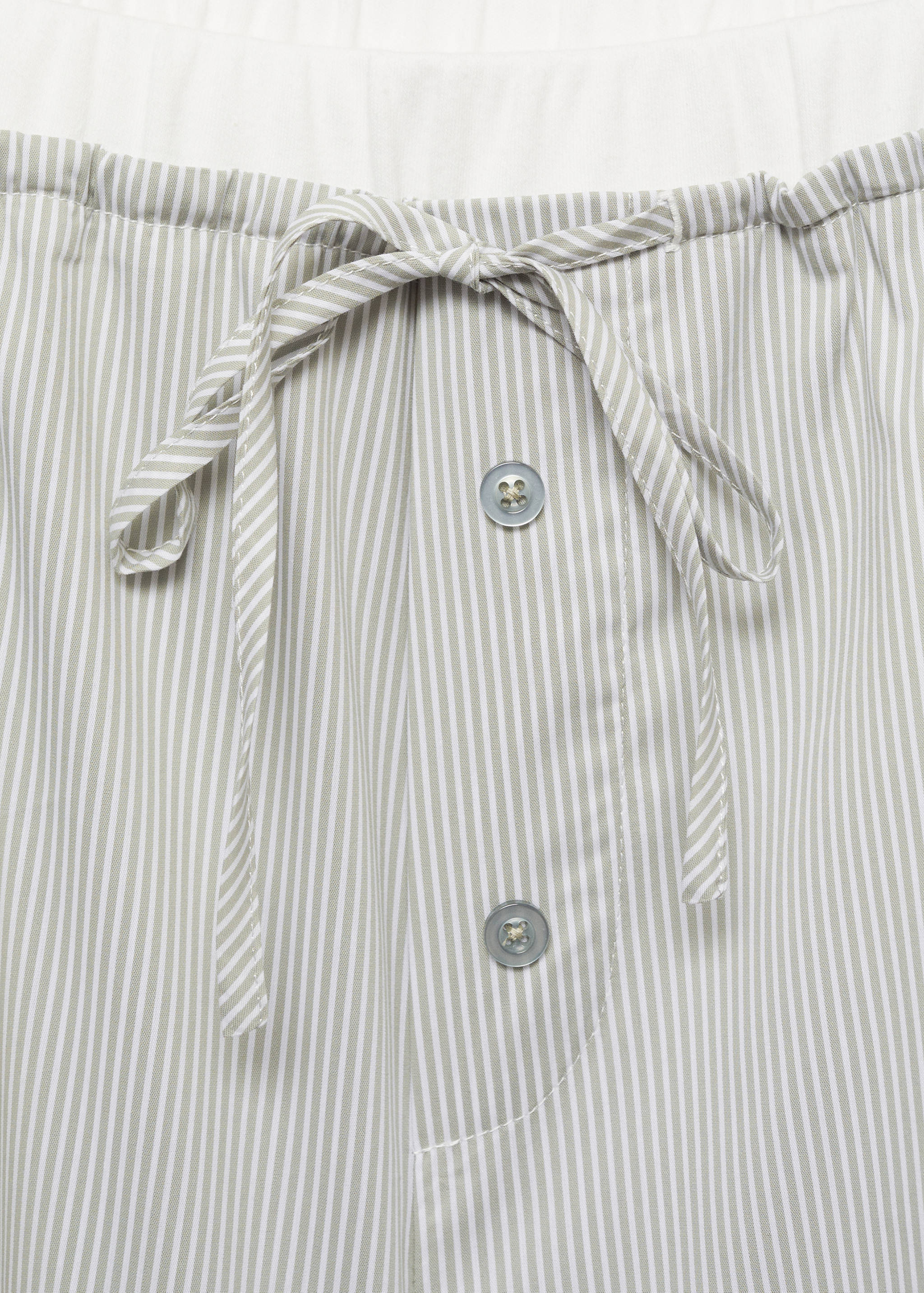 Striped pajama shorts with elasticated detail - Details of the article 8