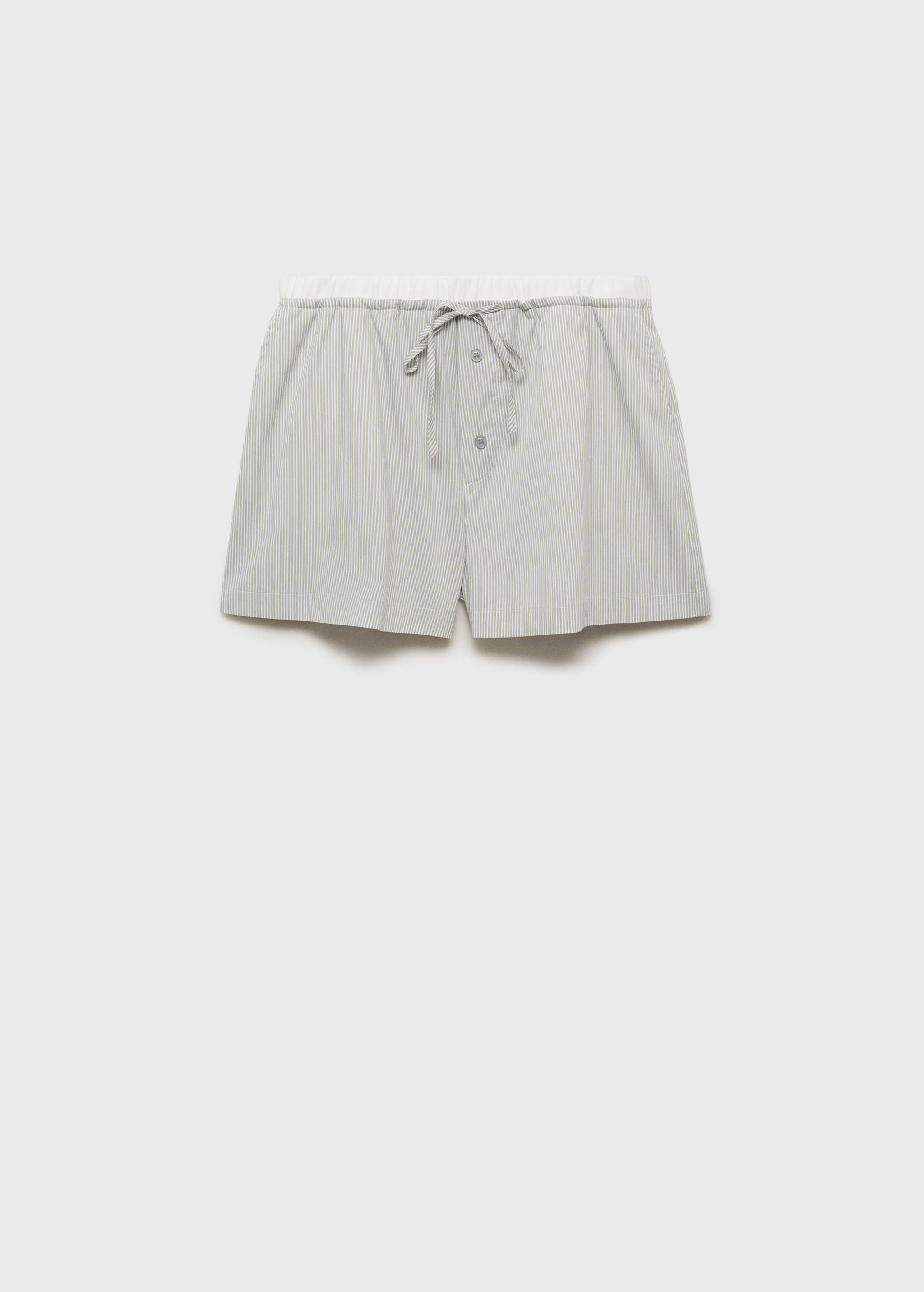 Striped pajama shorts with elasticated detail - Article without model