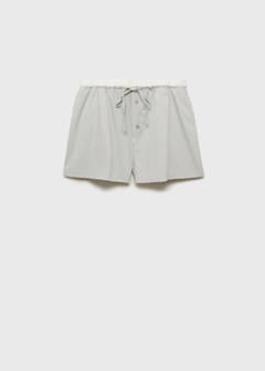 Striped pyjama shorts with elasticated detail — Aqua Green 5