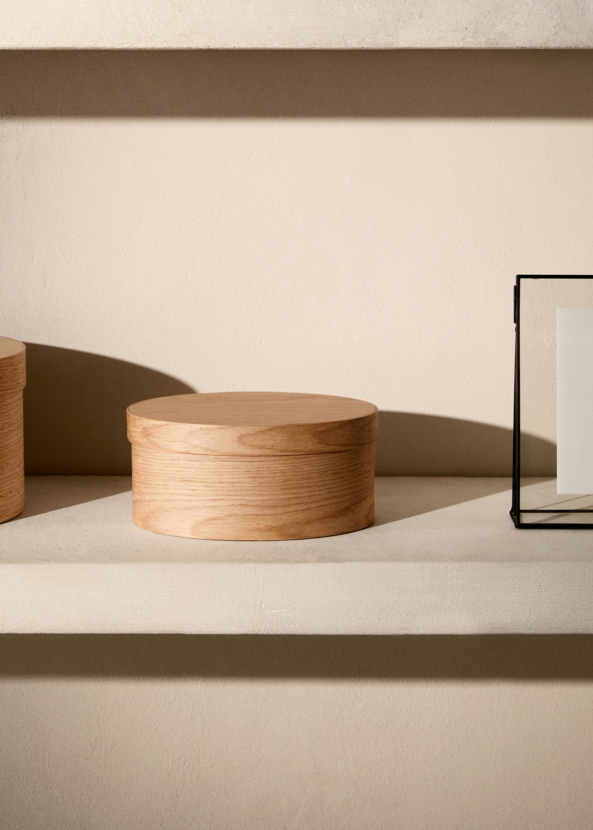 Caja madera ovalada pequeña - Plano general