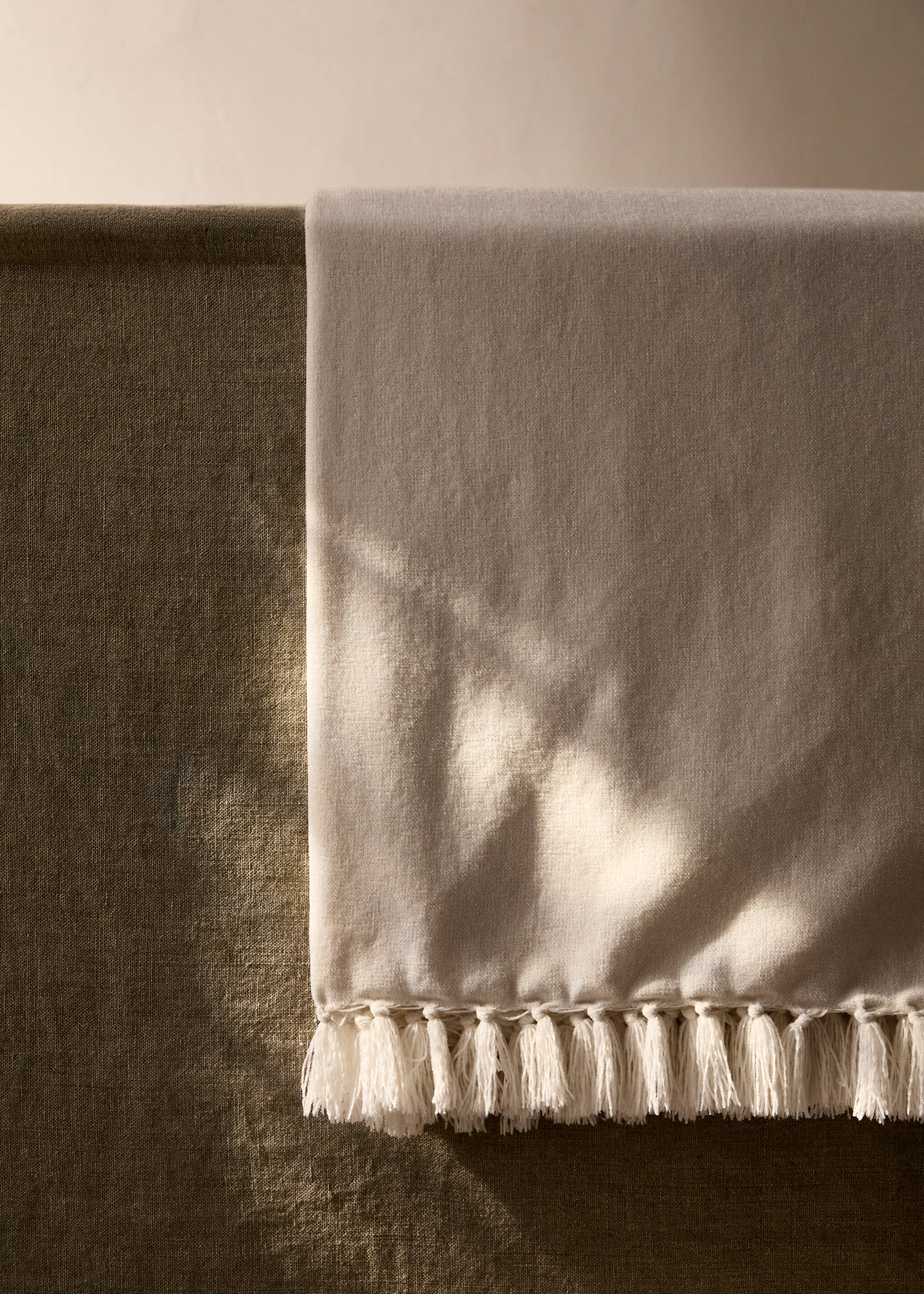 Chenille blanket with fringes - General plane