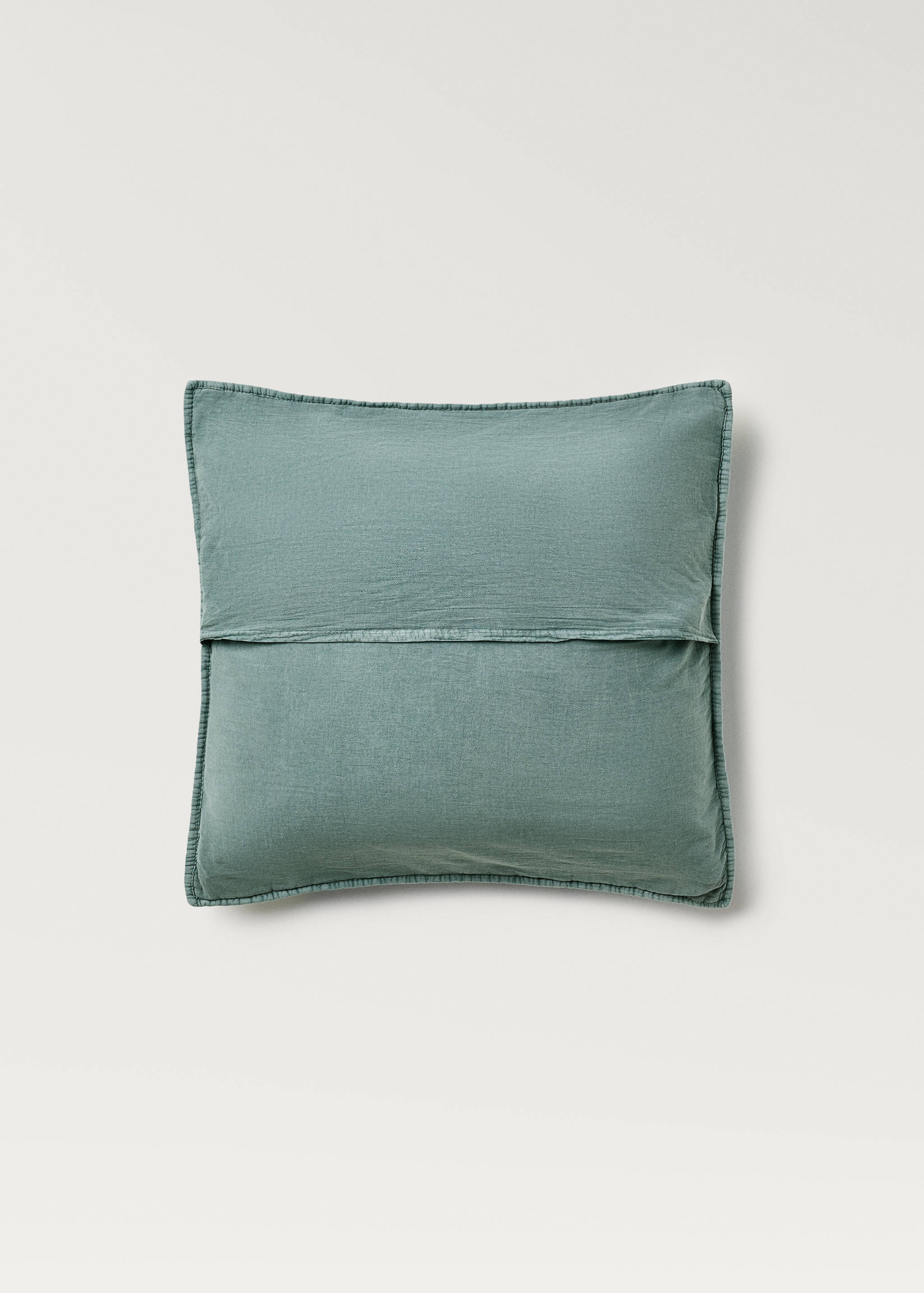 Garment-dyed cotton cushion cover with checks 50x50 cm - Details of the article 1