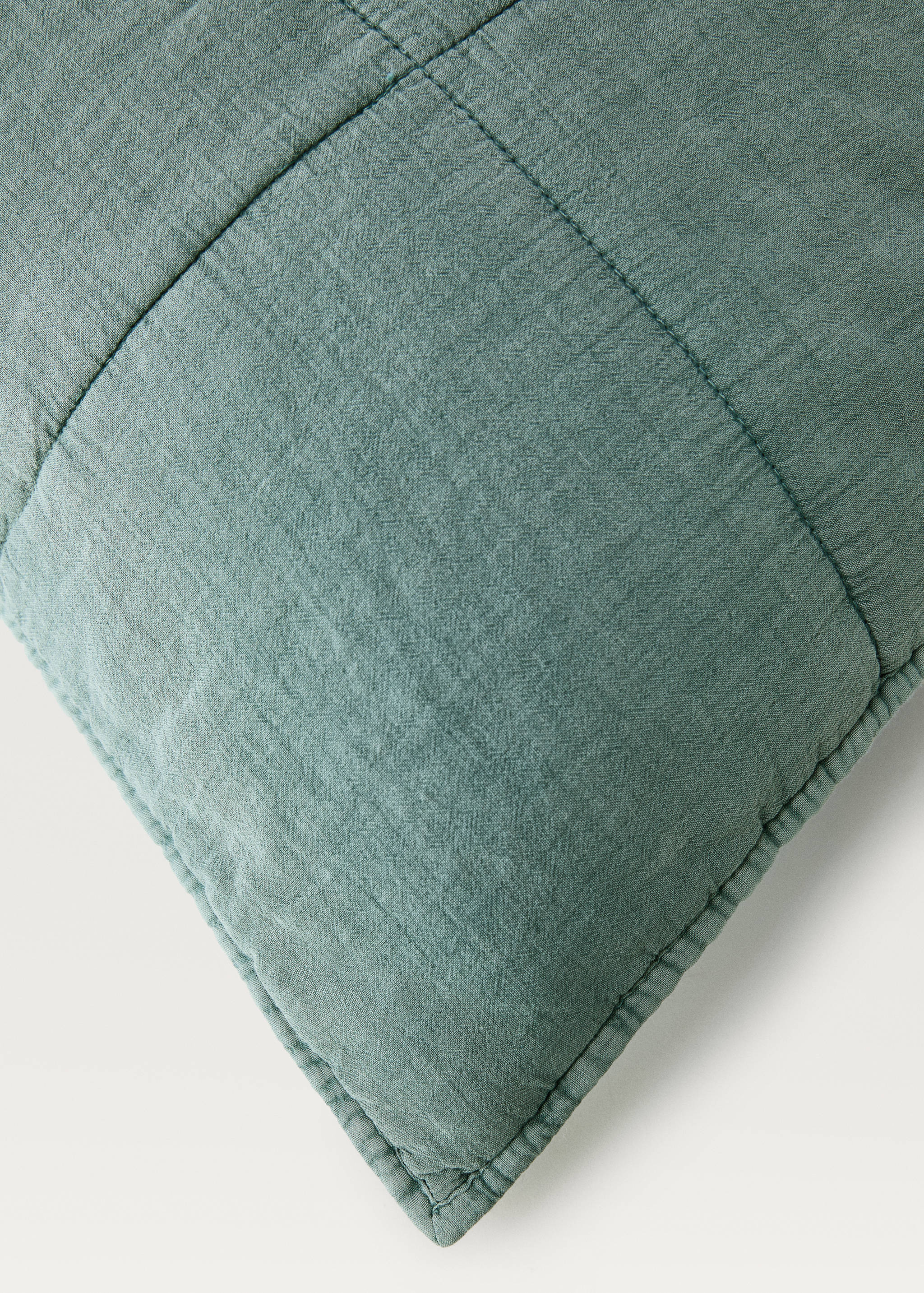 Garment-dyed cotton cushion cover with checks 50x50 cm - Details of the article 4