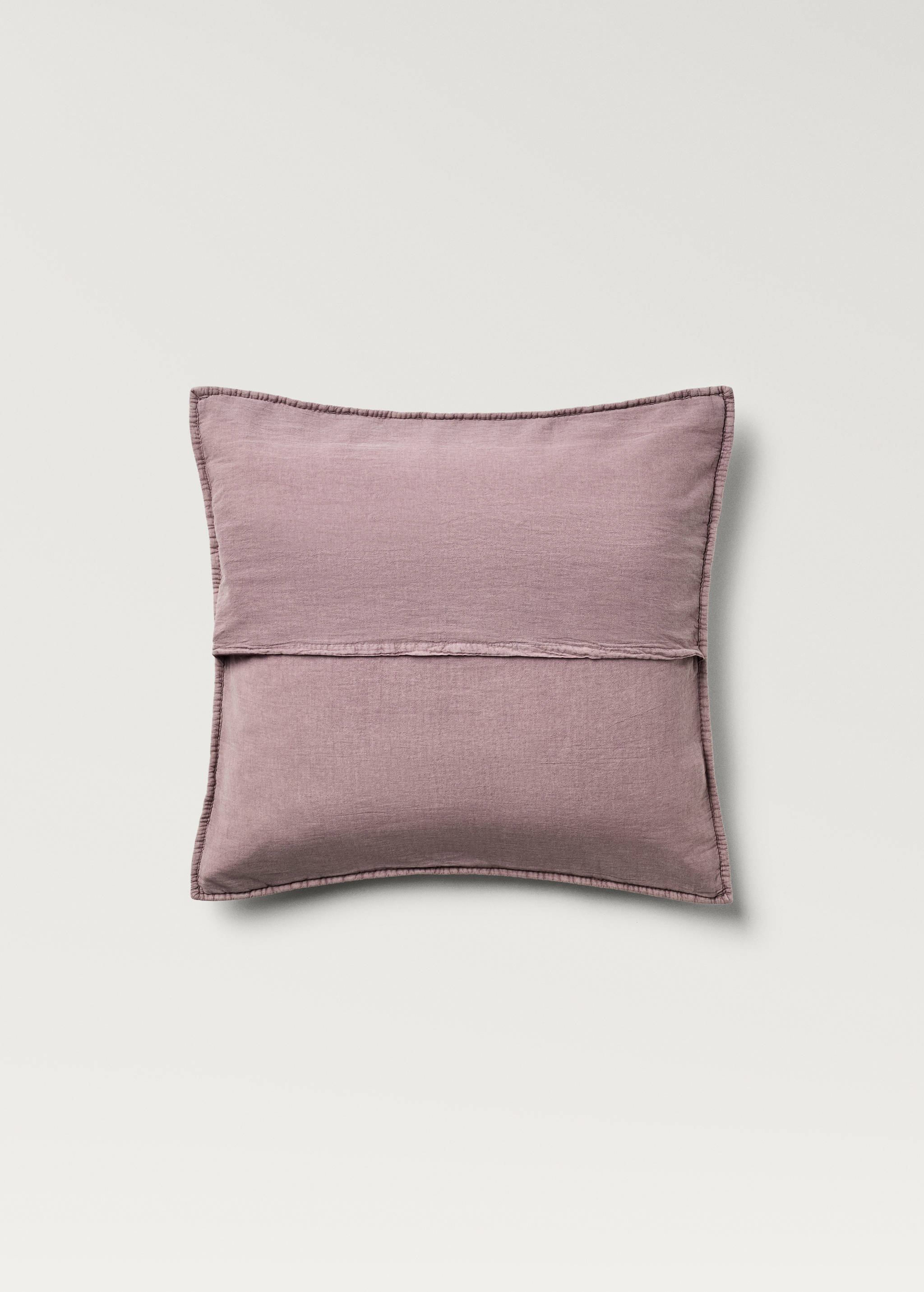 Poszewka na poduszkę z bawełny garment-dyed w kratę 50x50 cm - Szczegóły artykułu 1