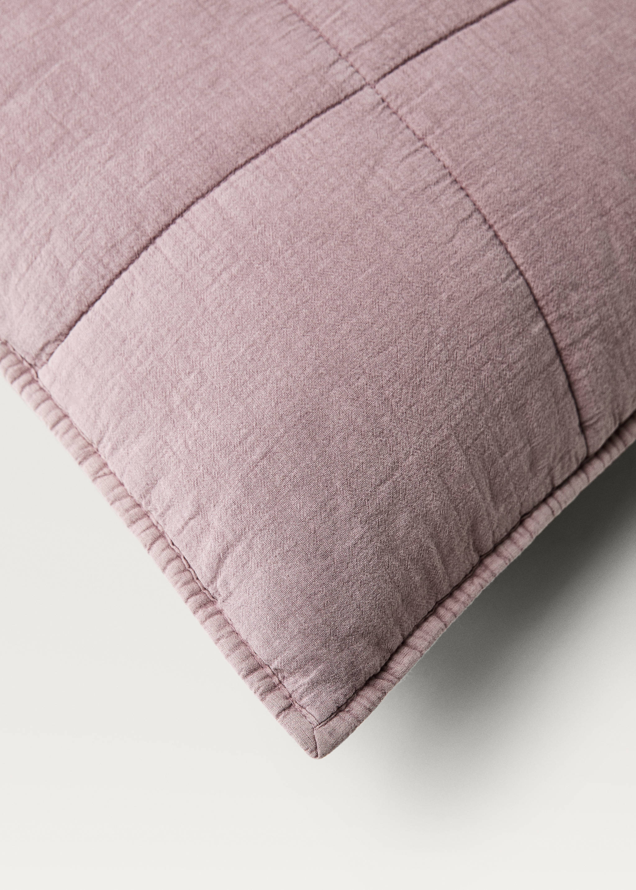 Poszewka na poduszkę z bawełny garment-dyed w kratę 50x50 cm - Szczegóły artykułu 2