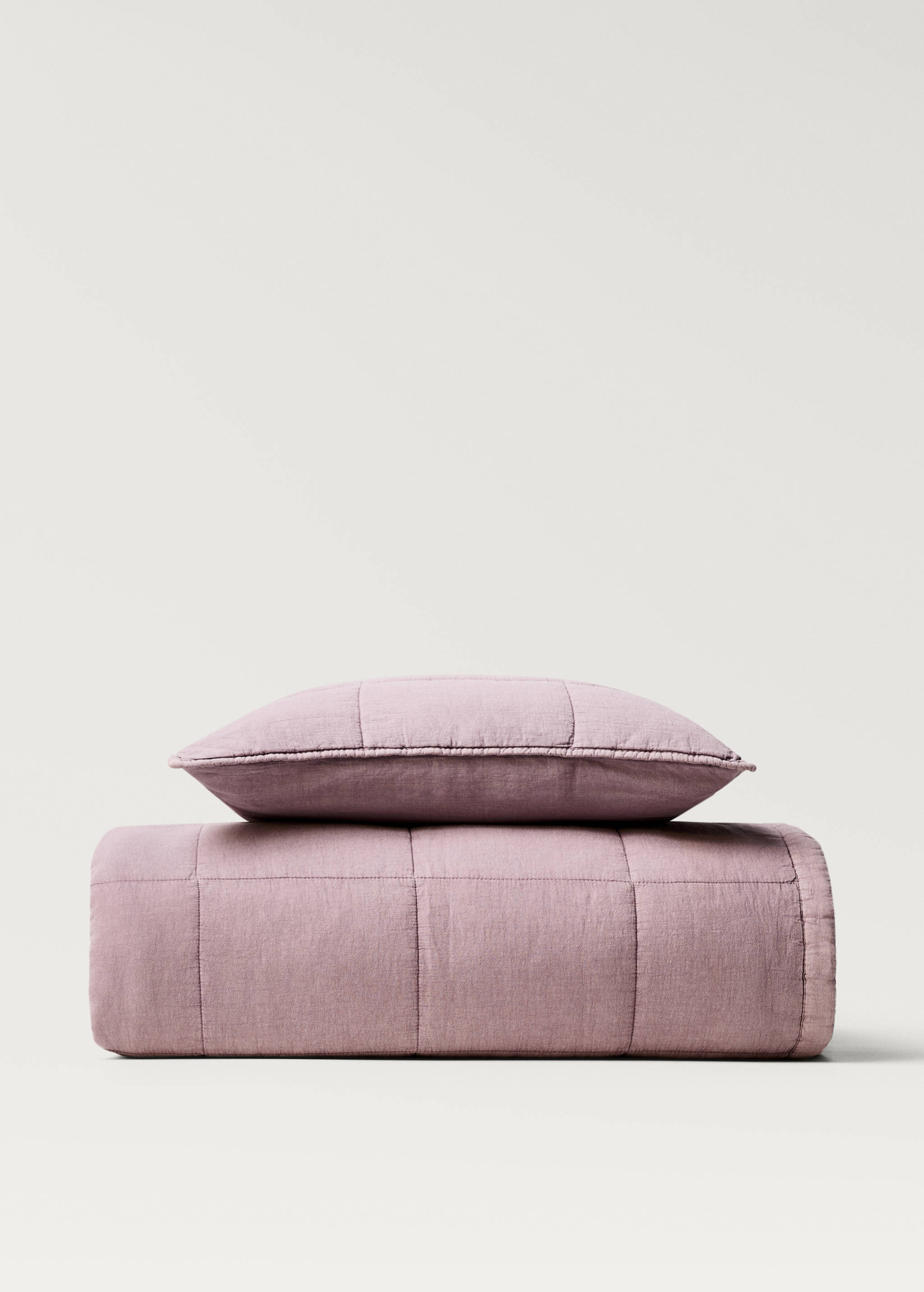 Poszewka na poduszkę z bawełny garment-dyed w kratę 50x50 cm - Szczegóły artykułu 4