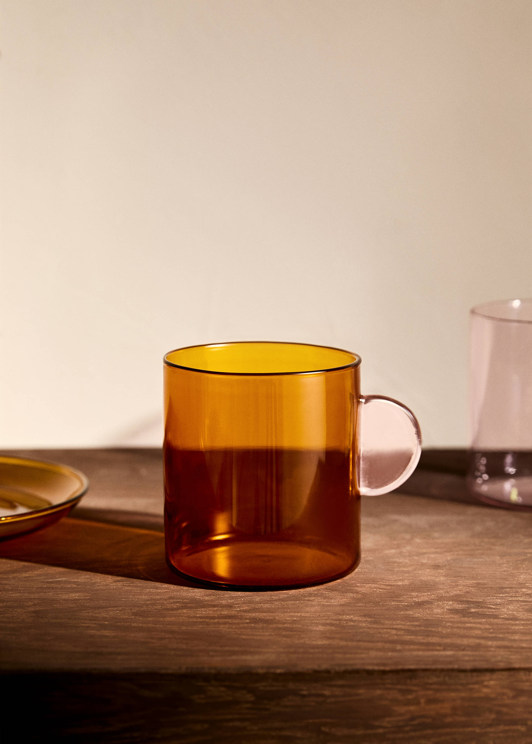 Taza cappuccino borosilicato bicolor - Plano general