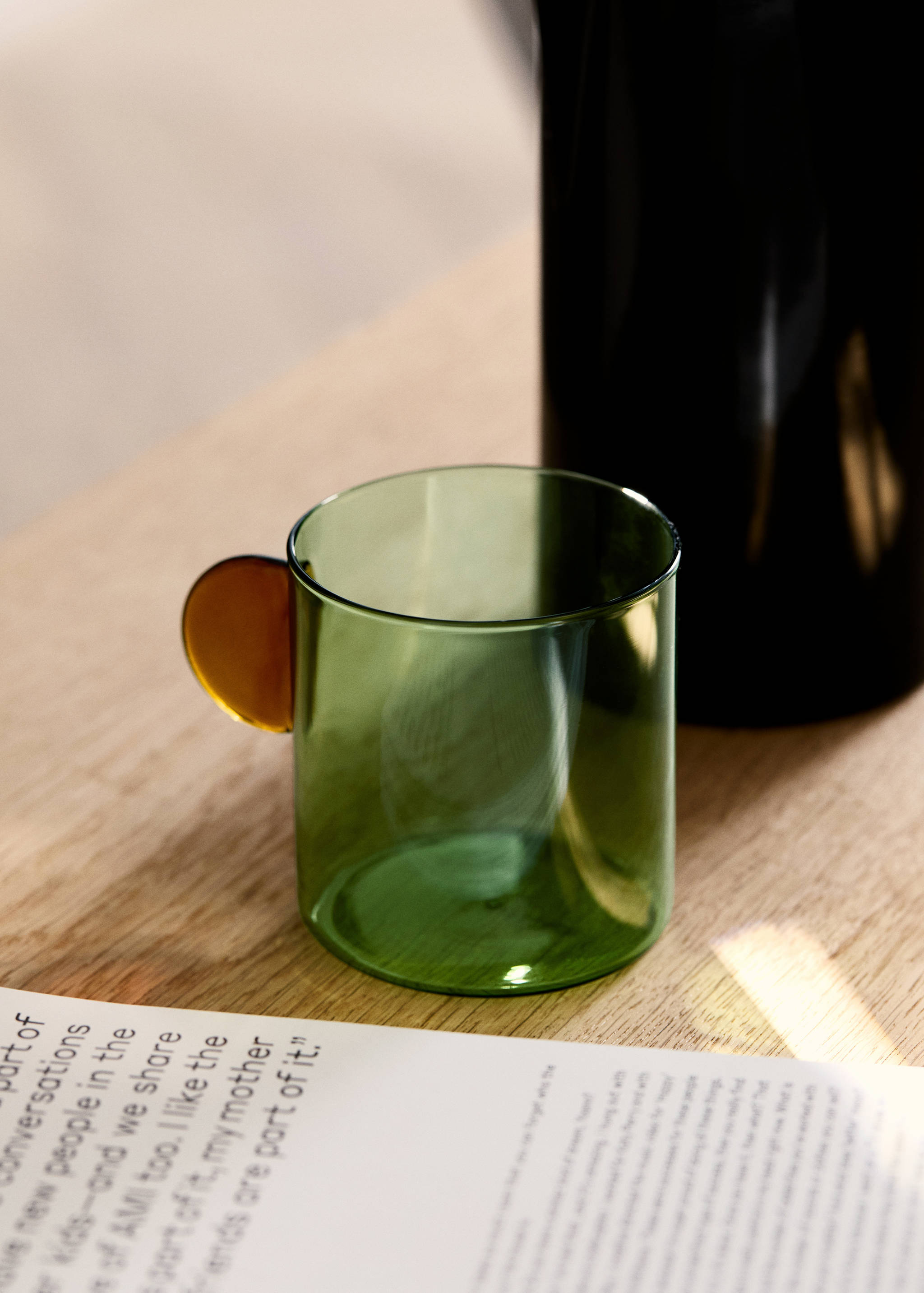 Tvåfärgad cappuccinokopp i borosilikat - Allmän bild