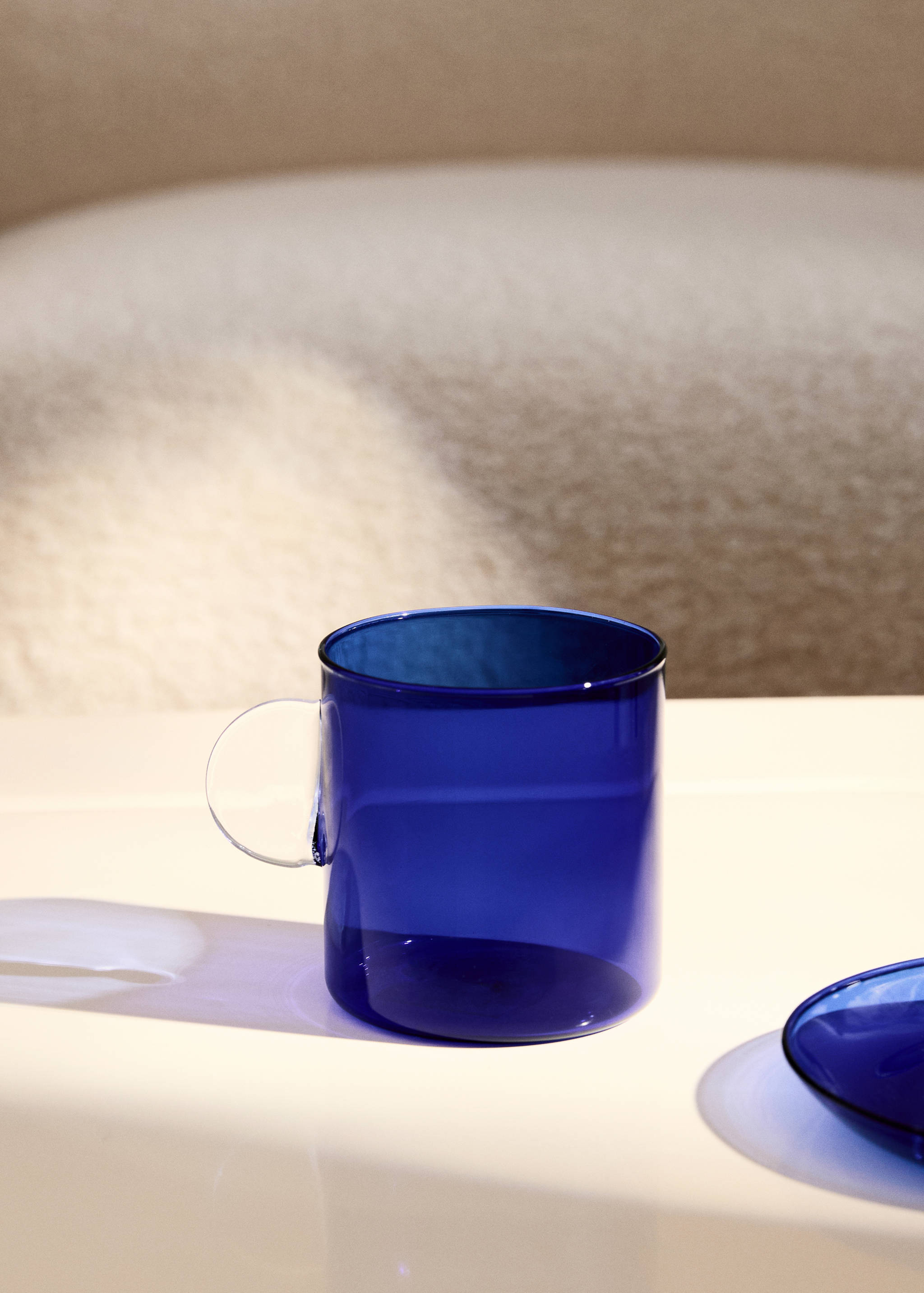 Tvåfärgad cappuccinokopp i borosilikat - Allmän bild