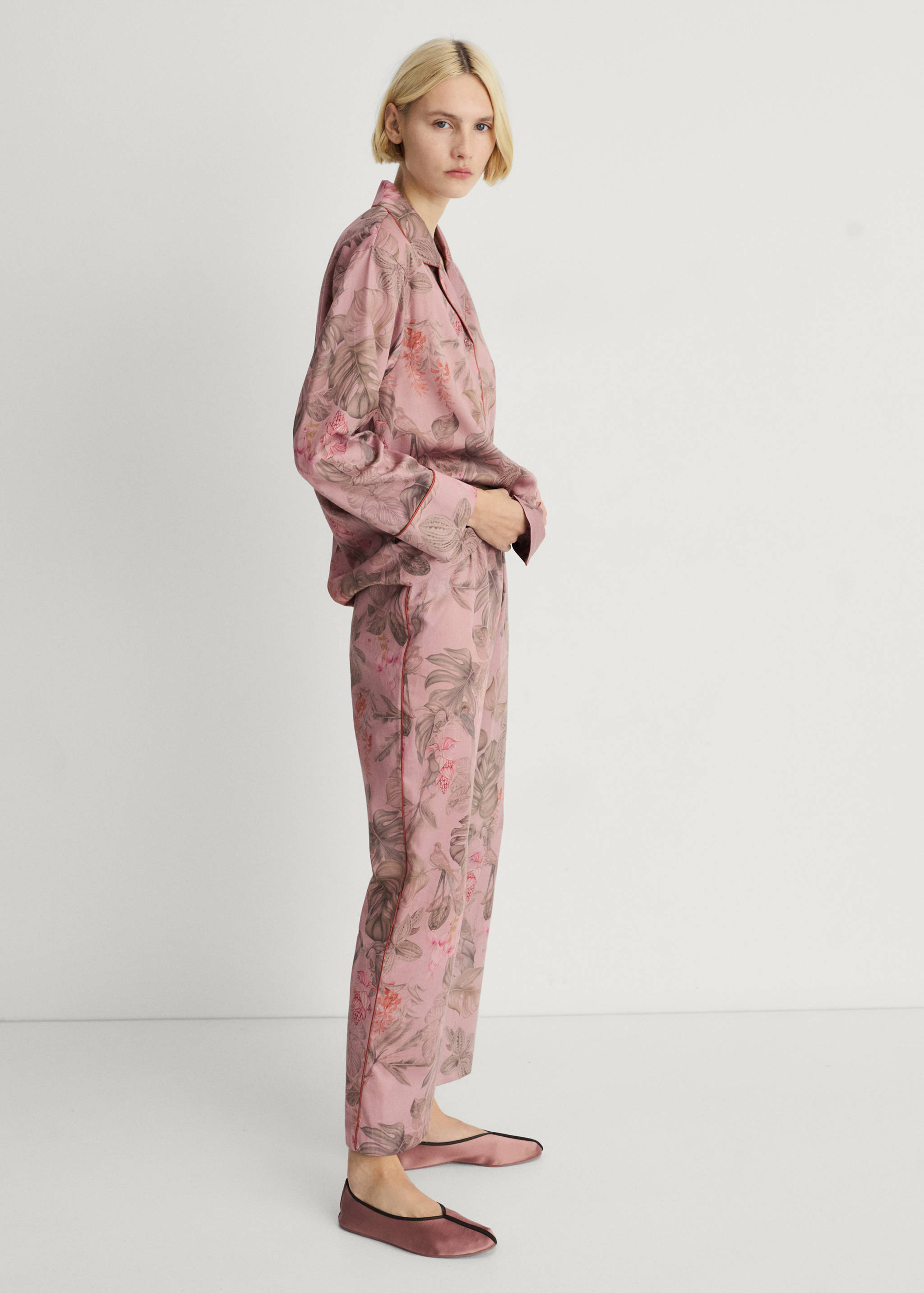 Pantalon de pyjama imprimé tropical - Plan général