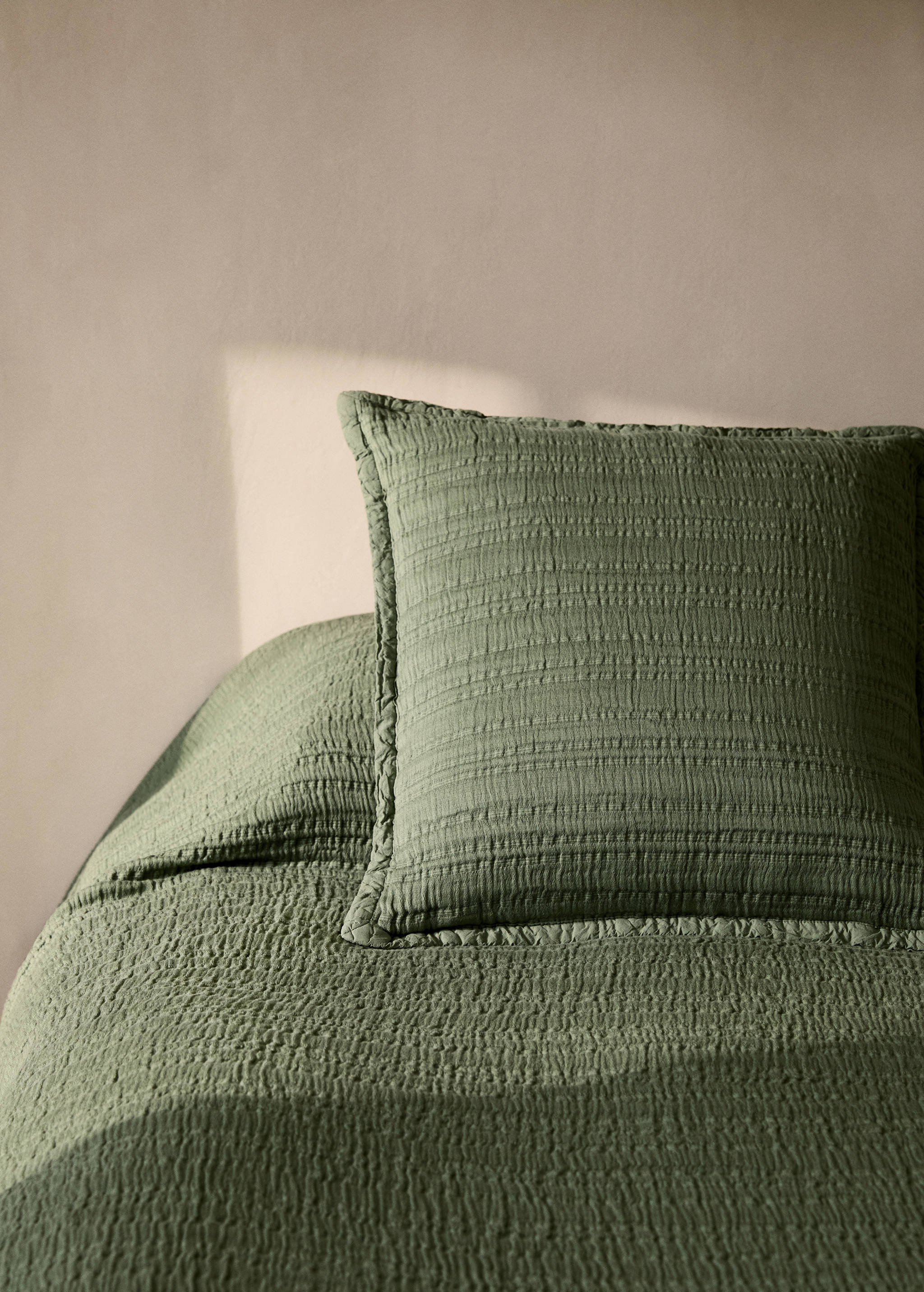 Housse de coussin coton jacquard rayures 50x50 cm - Plan général